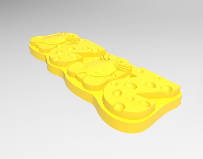 rat cookie mold 3D print model_3