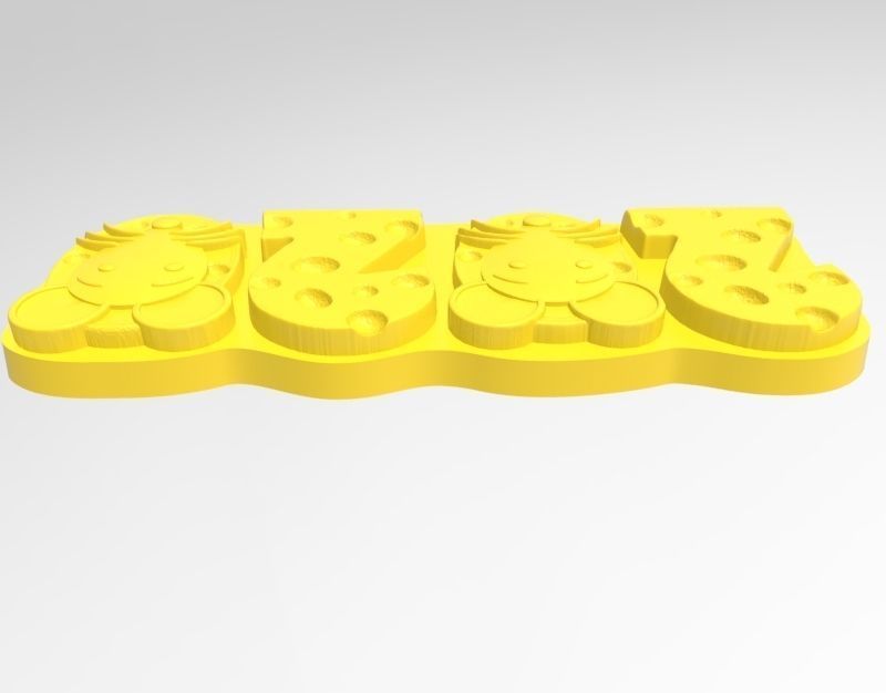 rat cookie mold 3D print model_4