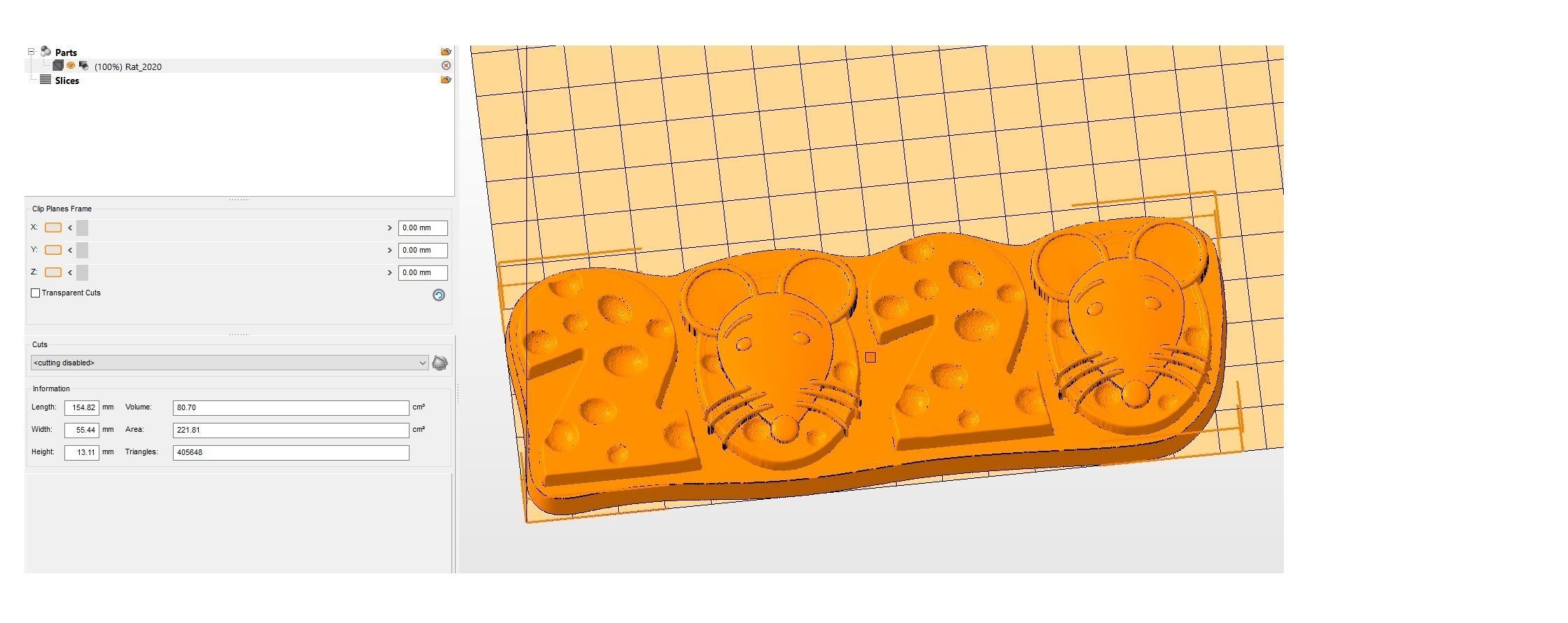 rat cookie mold 3D print model_1