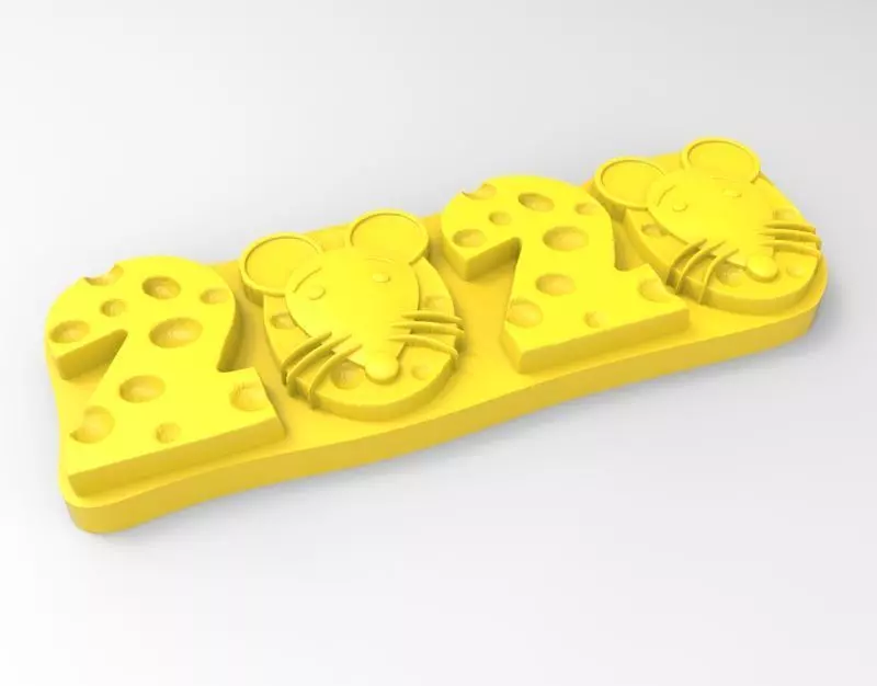 rat cookie mold 3D print model_0