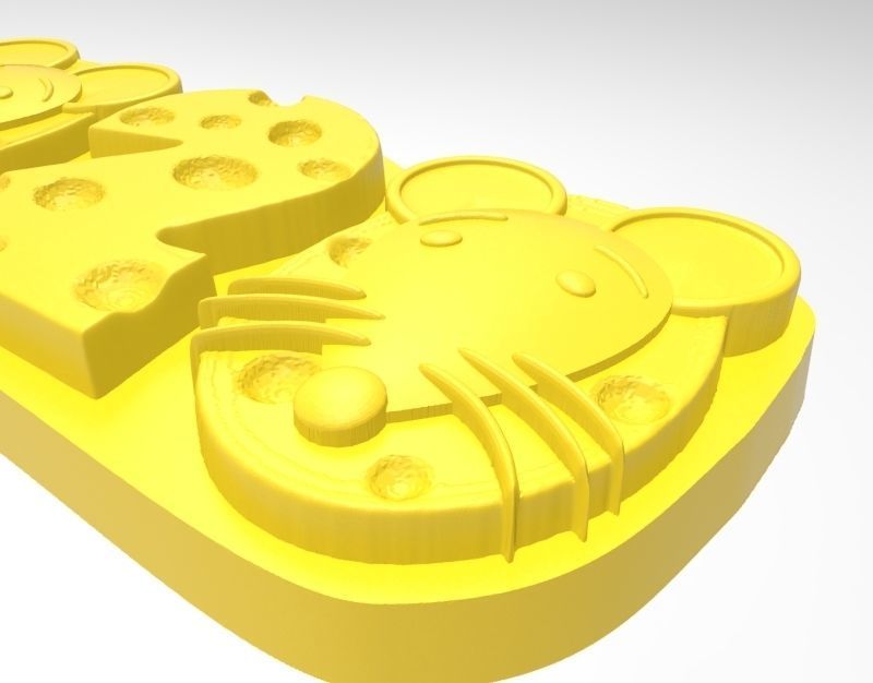 rat cookie mold 3D print model_8