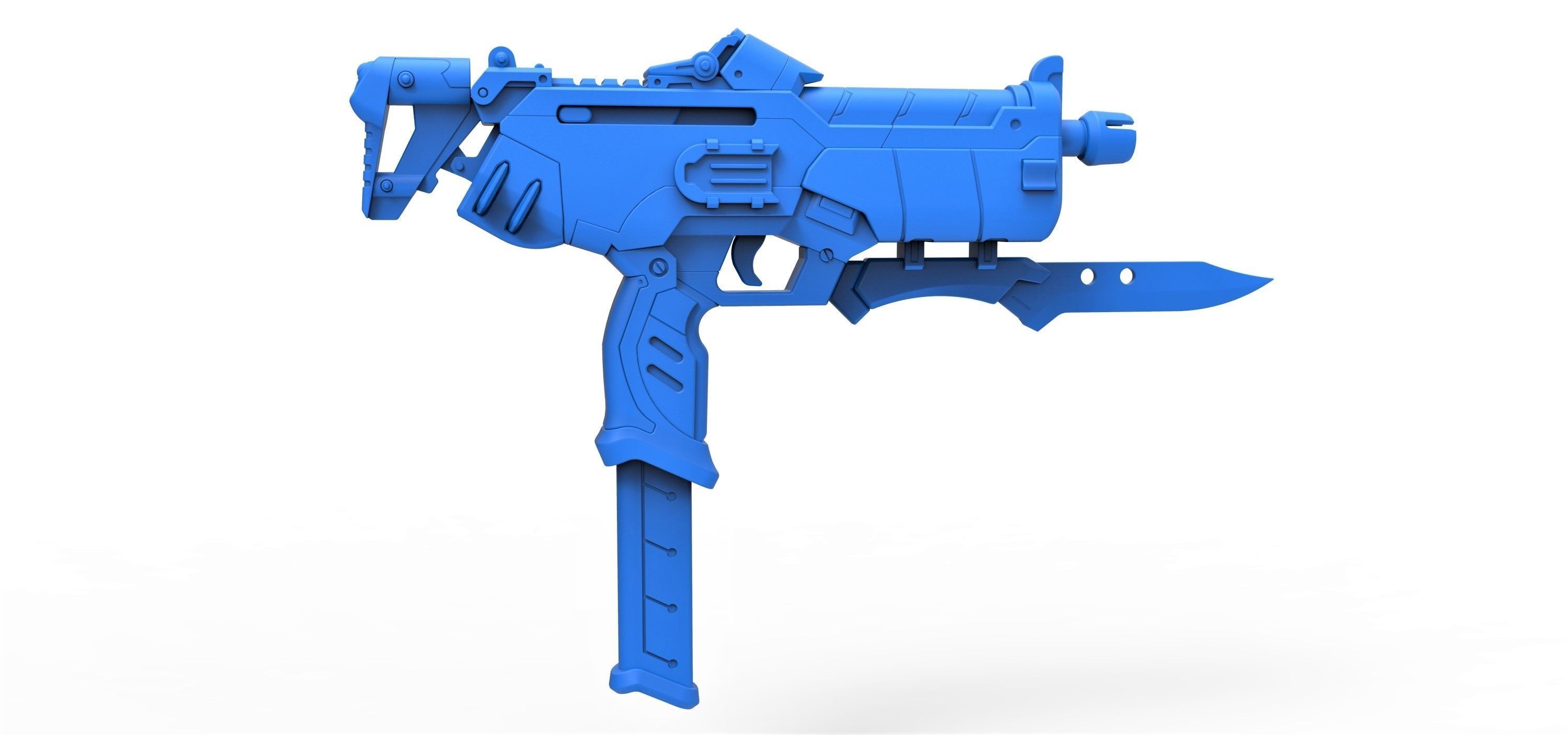 Gun of Sombra from the game Overwatch 3D model_14