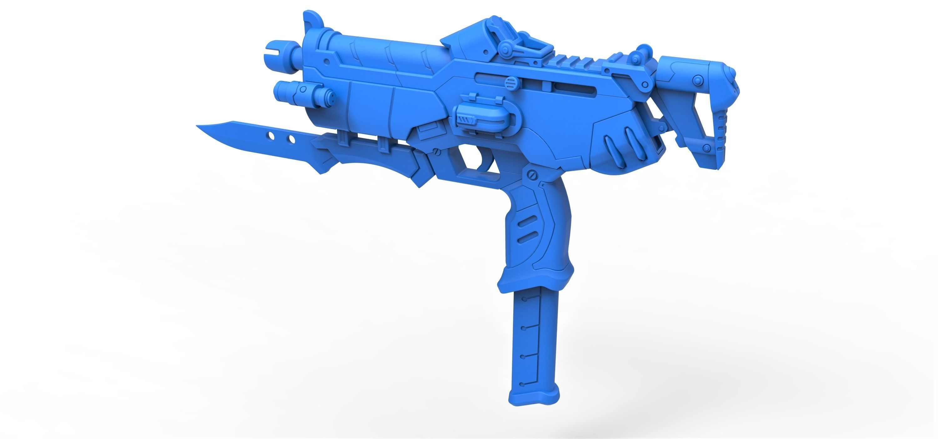 Gun of Sombra from the game Overwatch 3D model_9