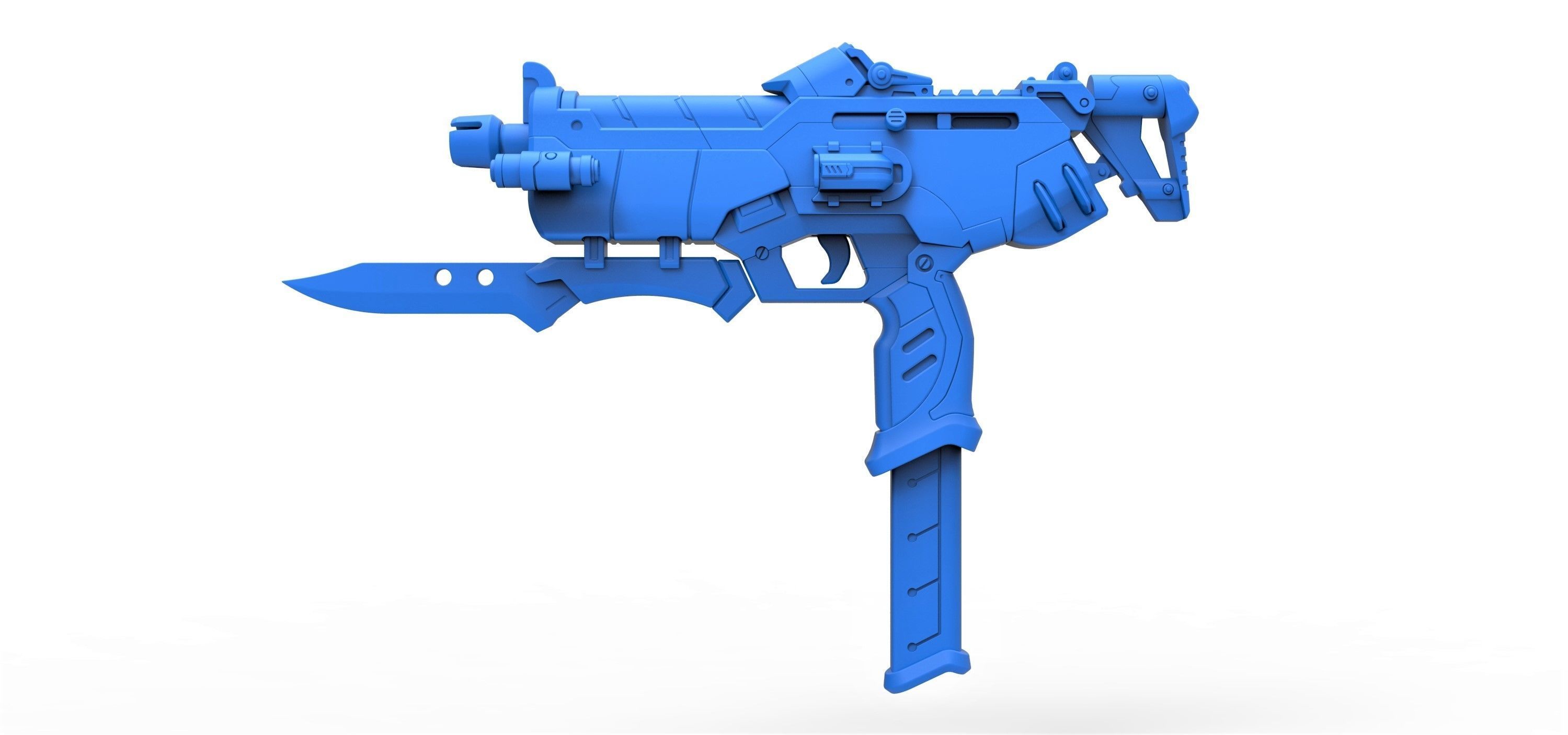Gun of Sombra from the game Overwatch 3D model_6