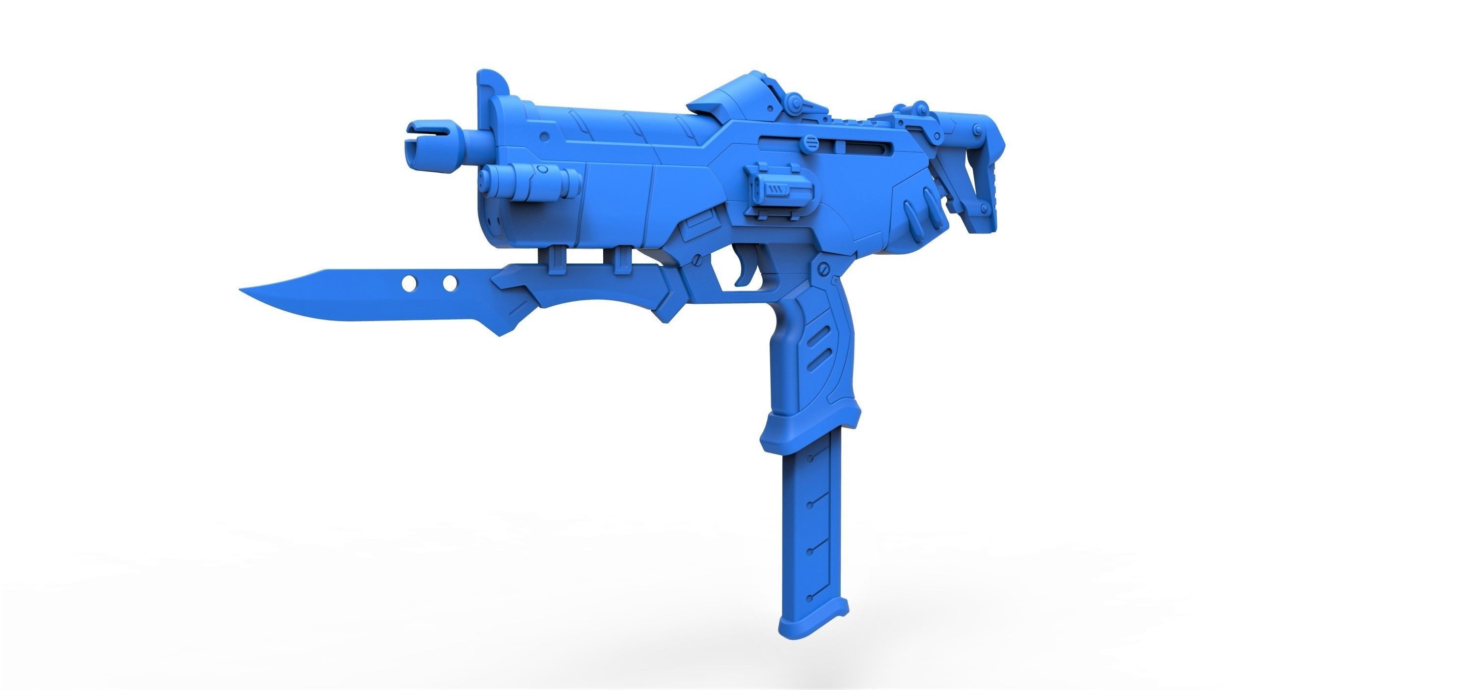 Gun of Sombra from the game Overwatch 3D model_1