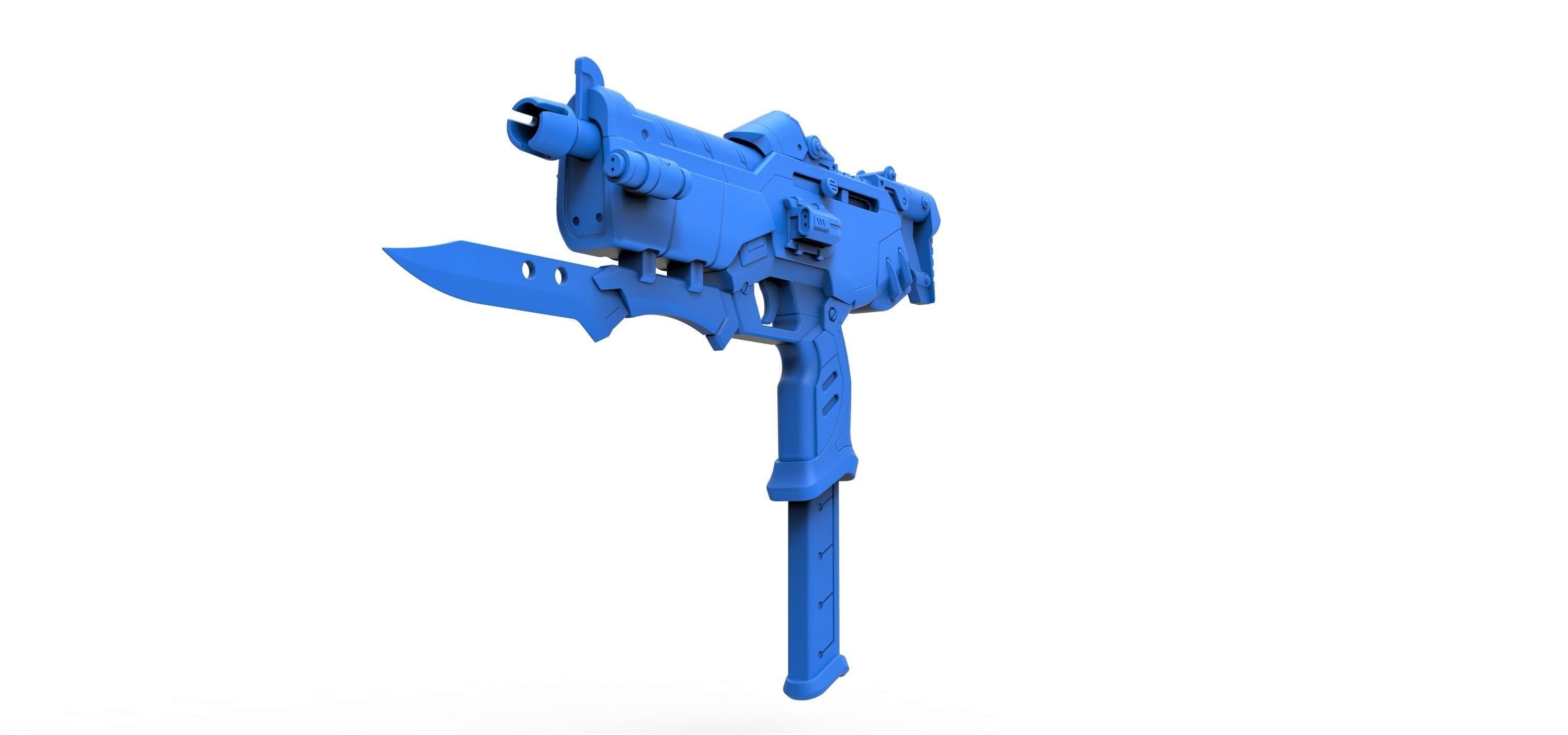 Gun of Sombra from the game Overwatch 3D model_3