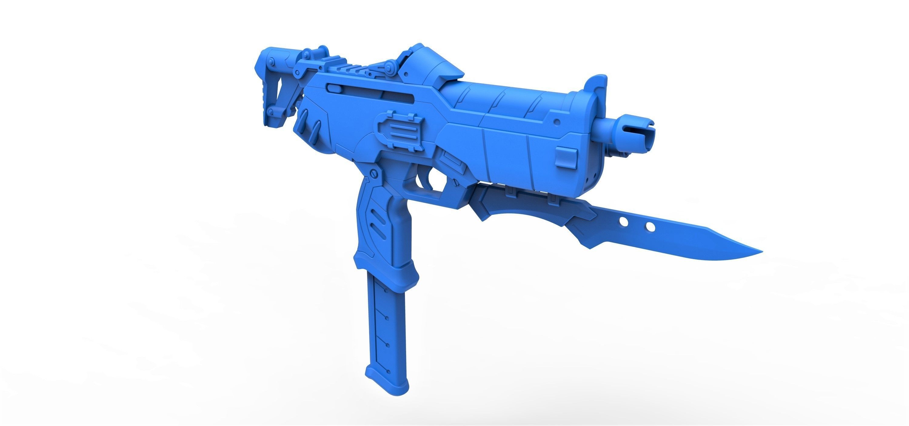 Gun of Sombra from the game Overwatch 3D model_17