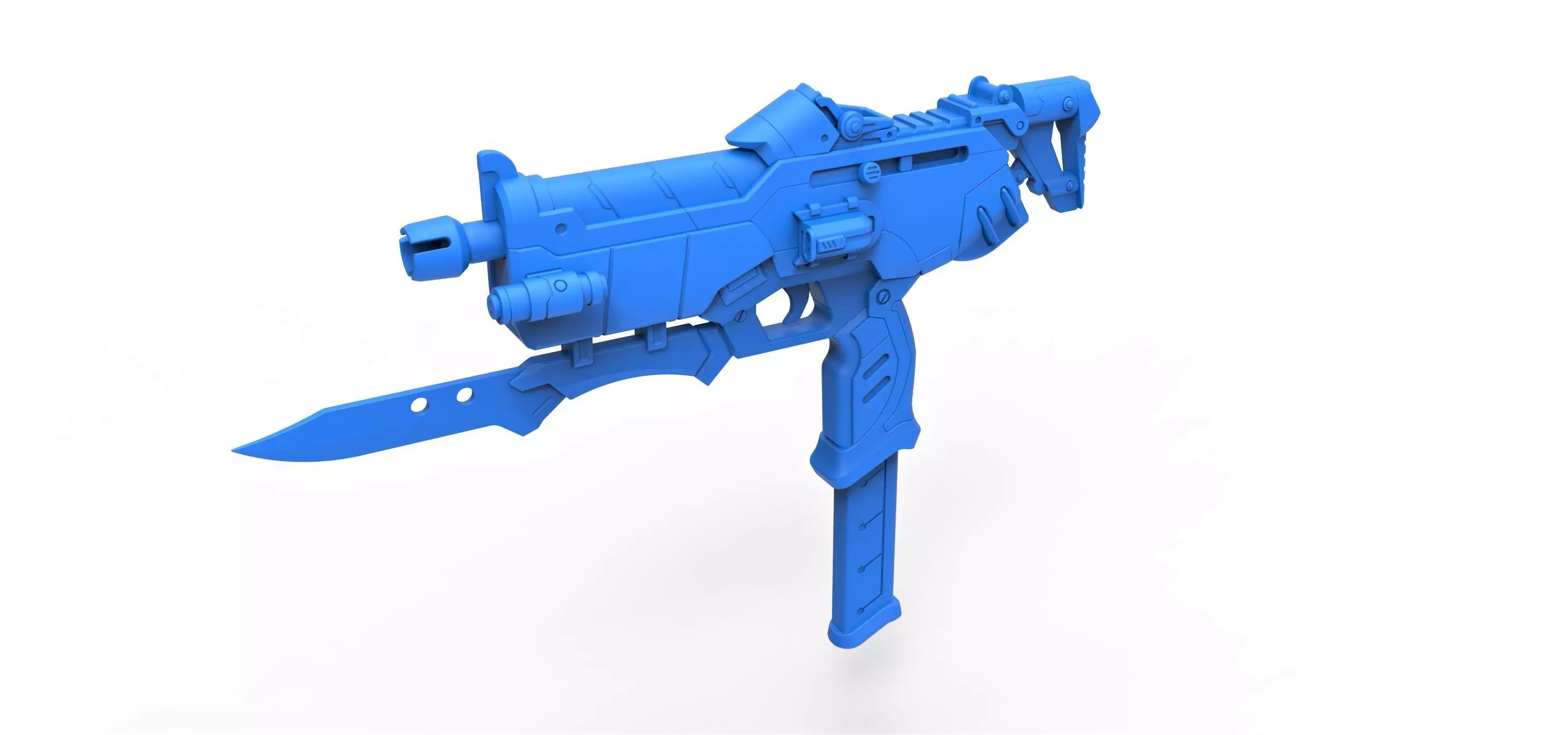 Gun of Sombra from the game Overwatch 3D model_0