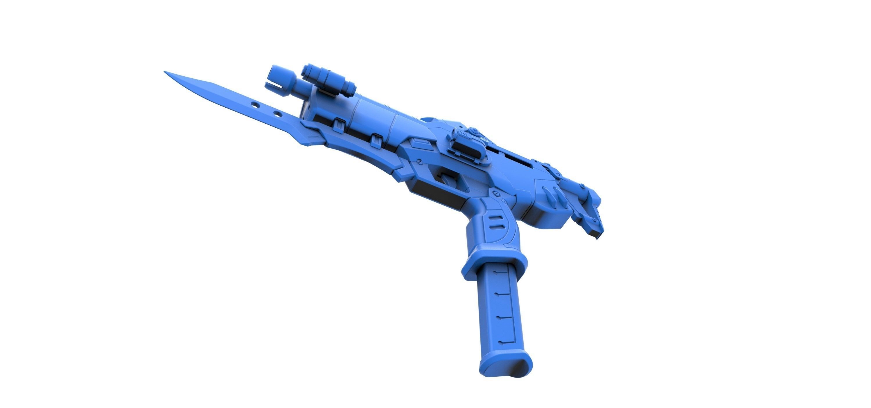 Gun of Sombra from the game Overwatch 3D model_4
