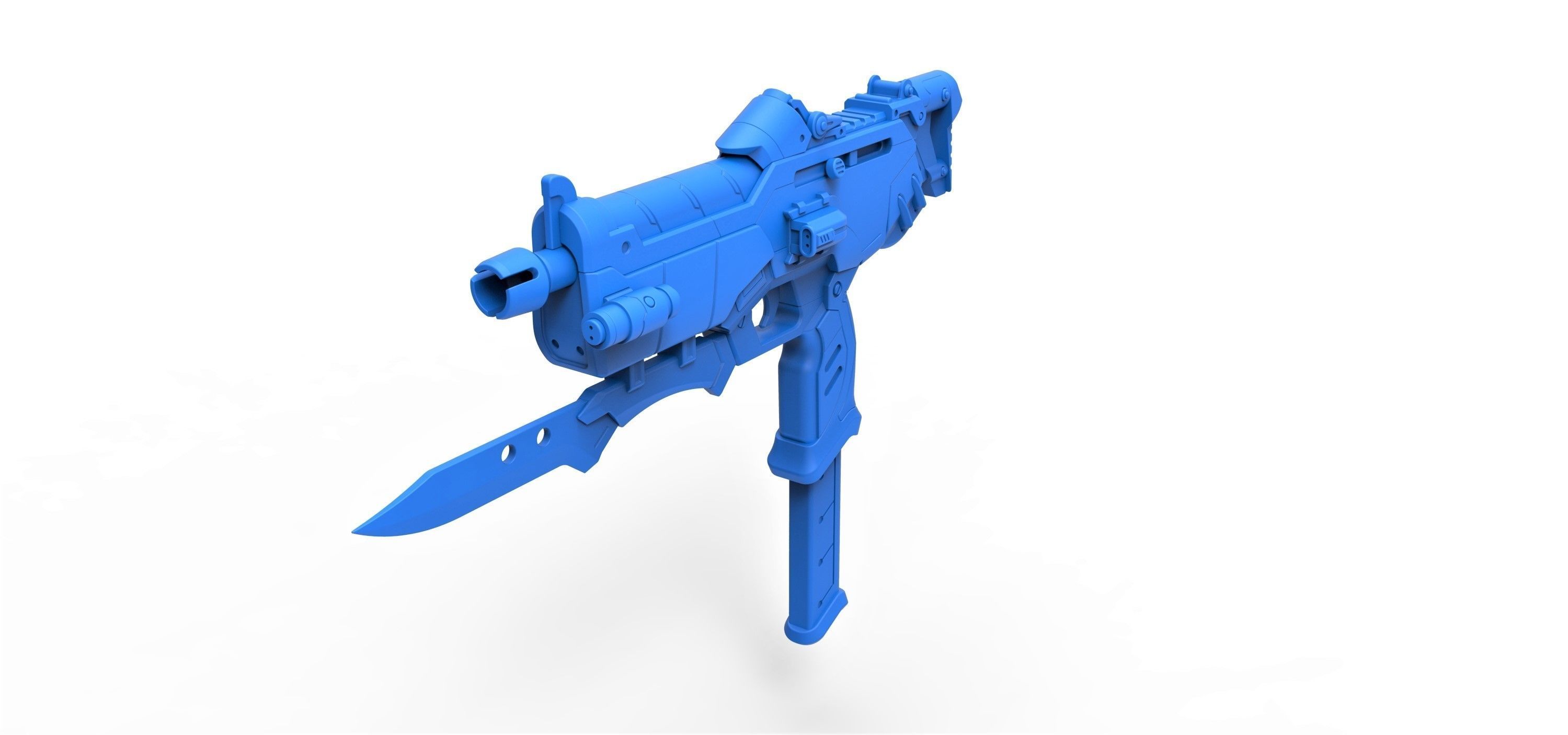 Gun of Sombra from the game Overwatch 3D model_2