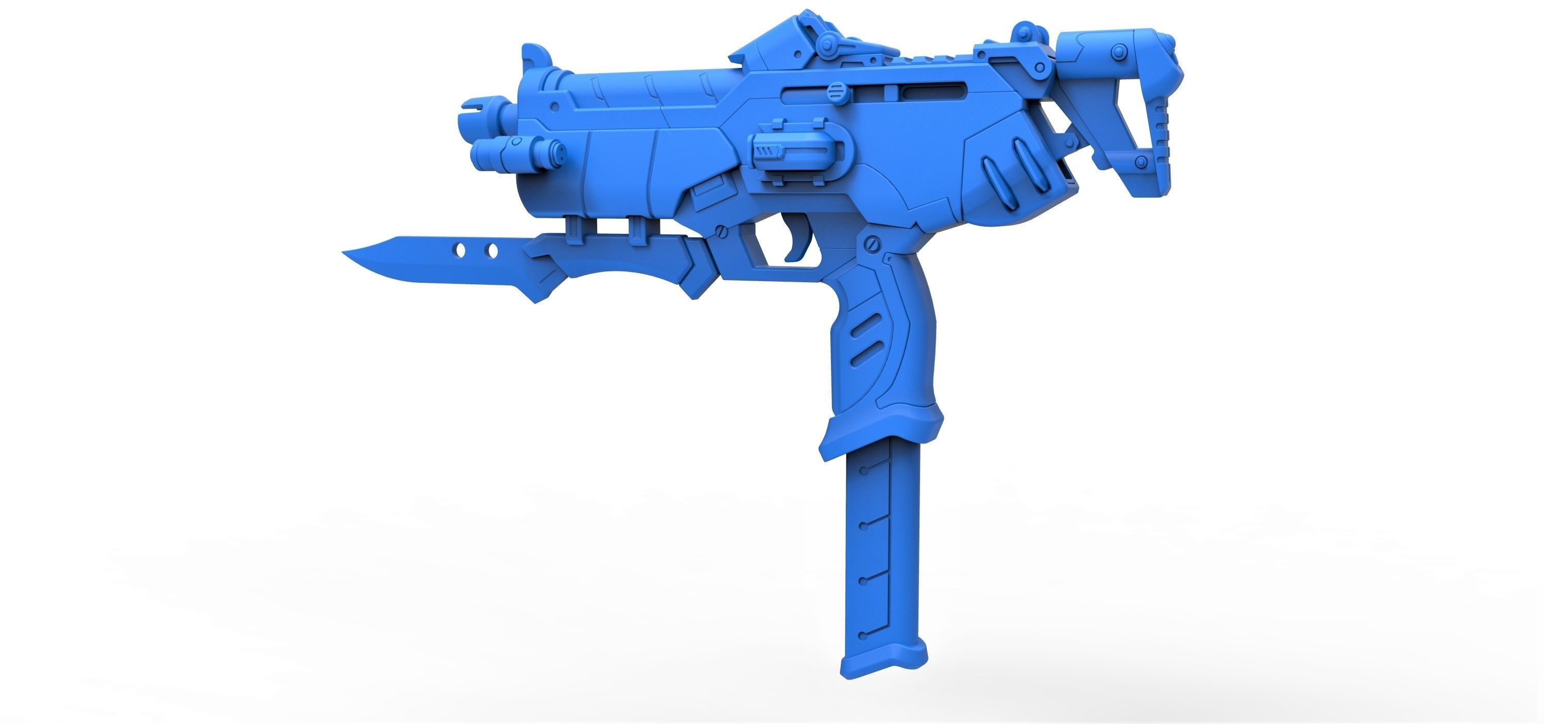 Gun of Sombra from the game Overwatch 3D model_10