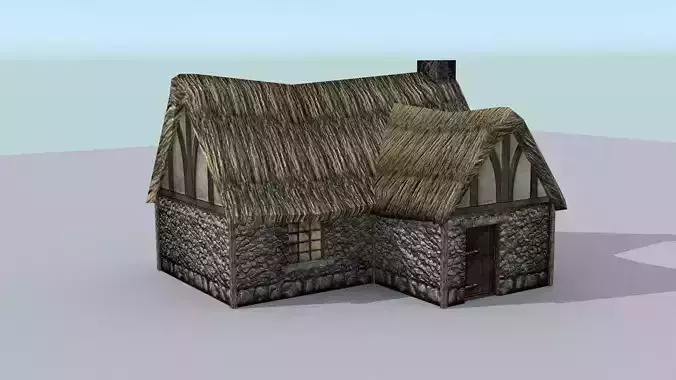 Medieval Farm House 2 Low-poly 3D model