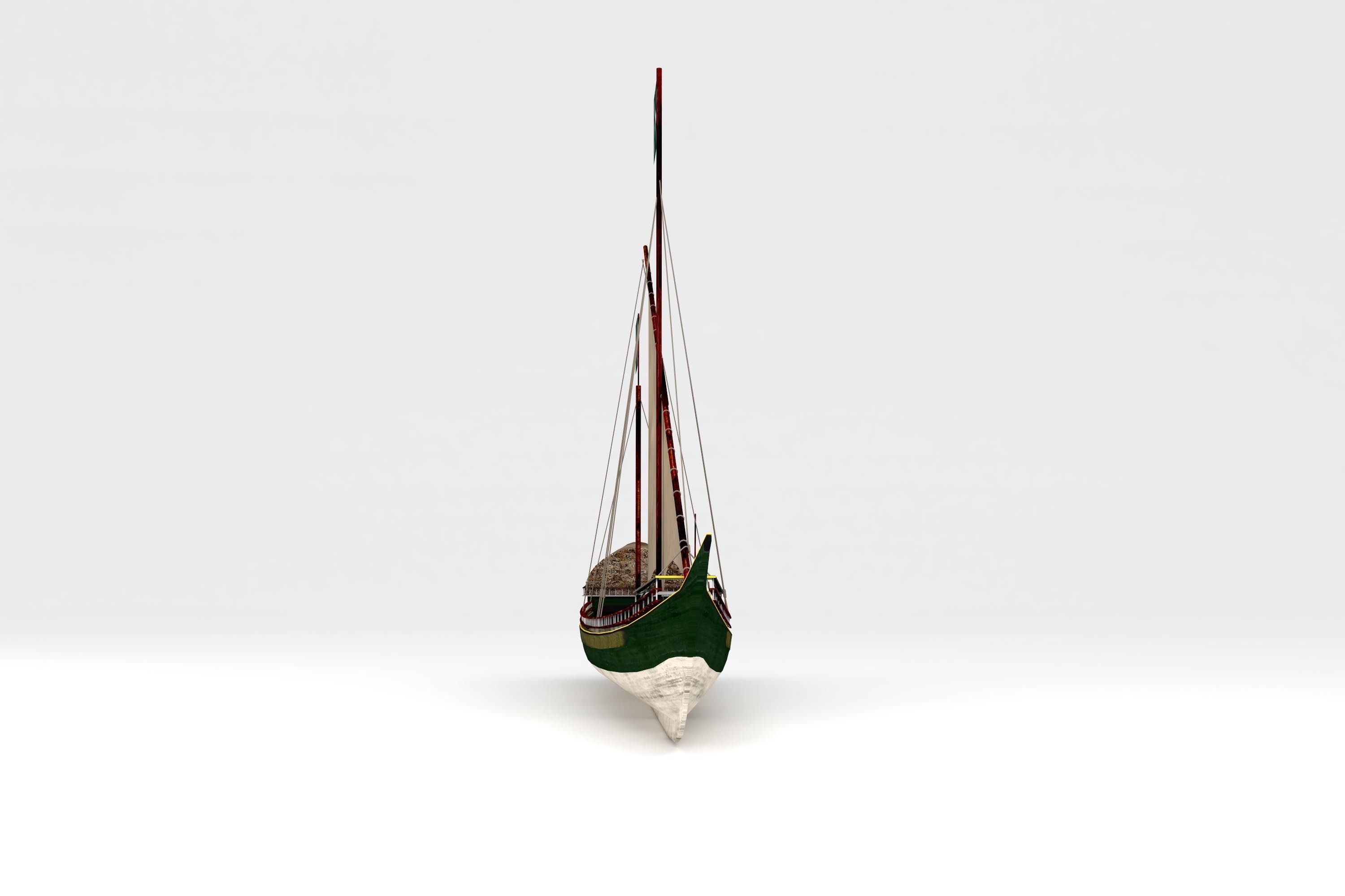 3D Ottoman Boat model 3D model_1
