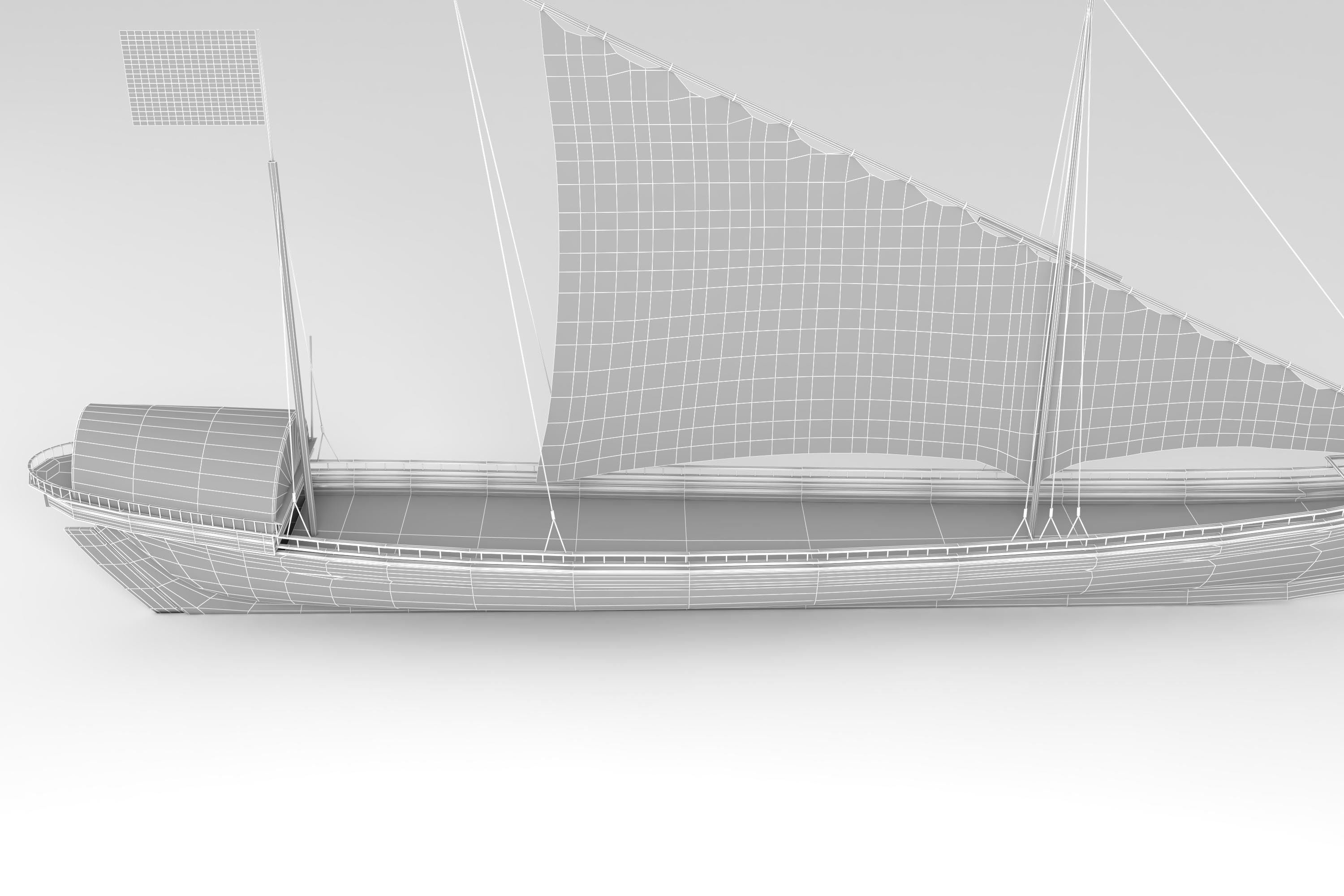 3D Ottoman Boat model 3D model_8