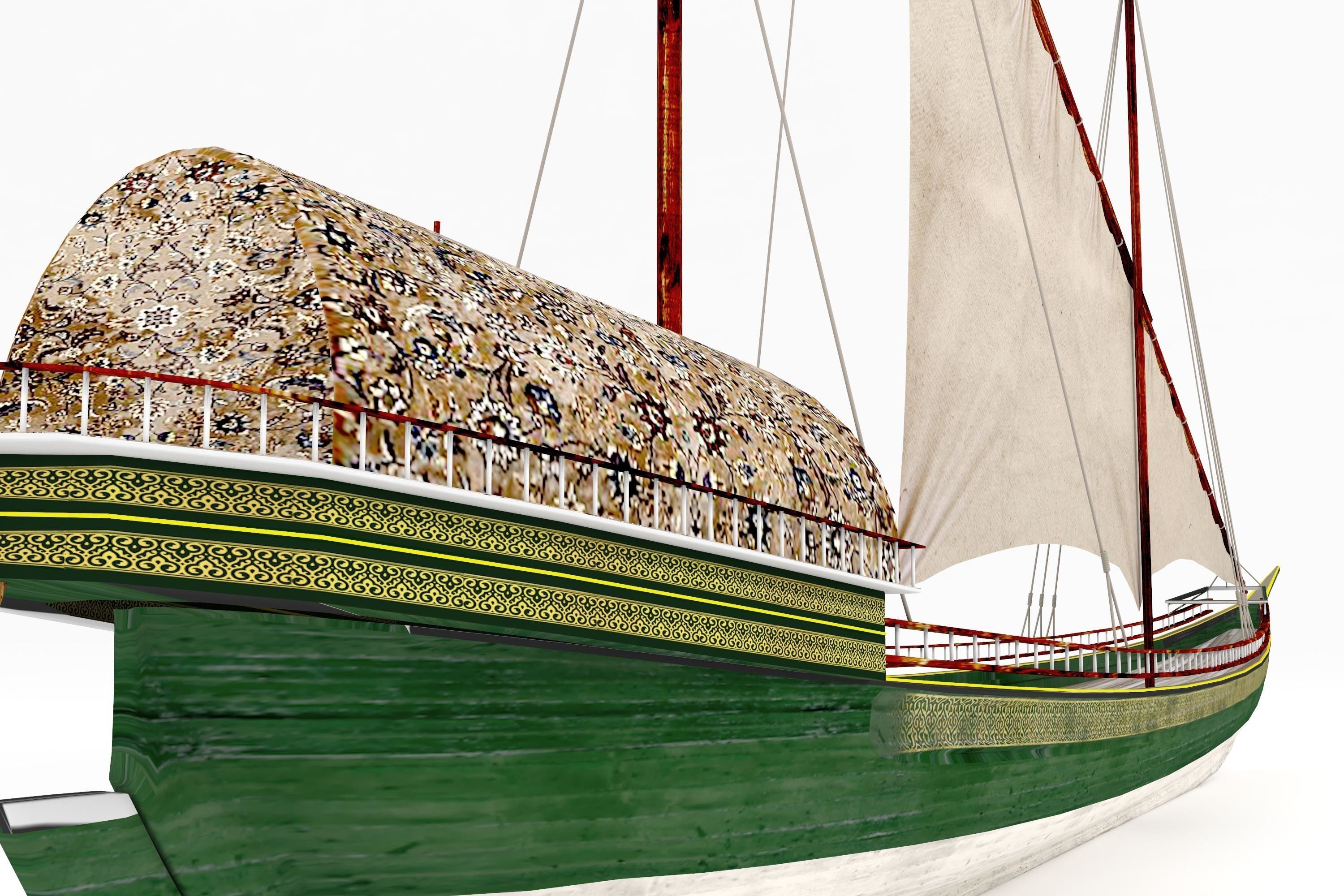 3D Ottoman Boat model 3D model_5