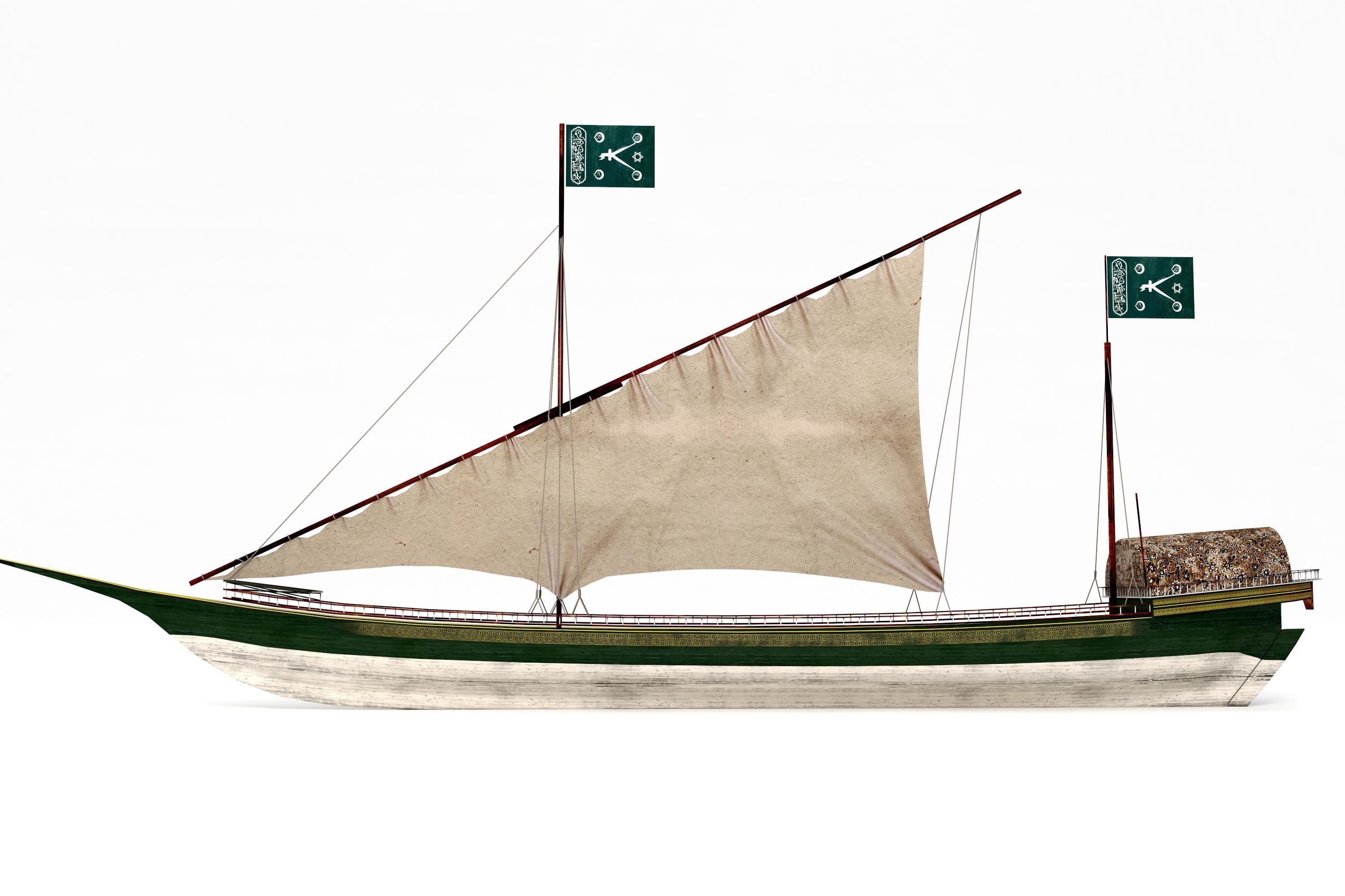 3D Ottoman Boat model 3D model_2