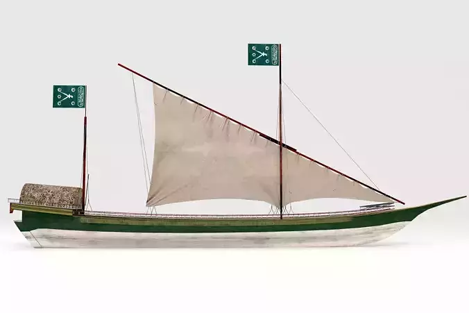 3D Ottoman Boat model 3D model