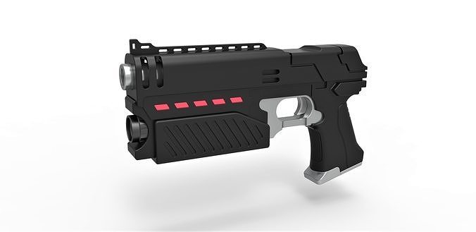 Lawgiver Mk2 from the movie Judge Dredd 1995 3D model