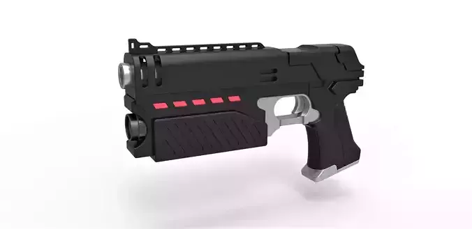 Lawgiver Mk2 from the movie Judge Dredd 1995 3D model