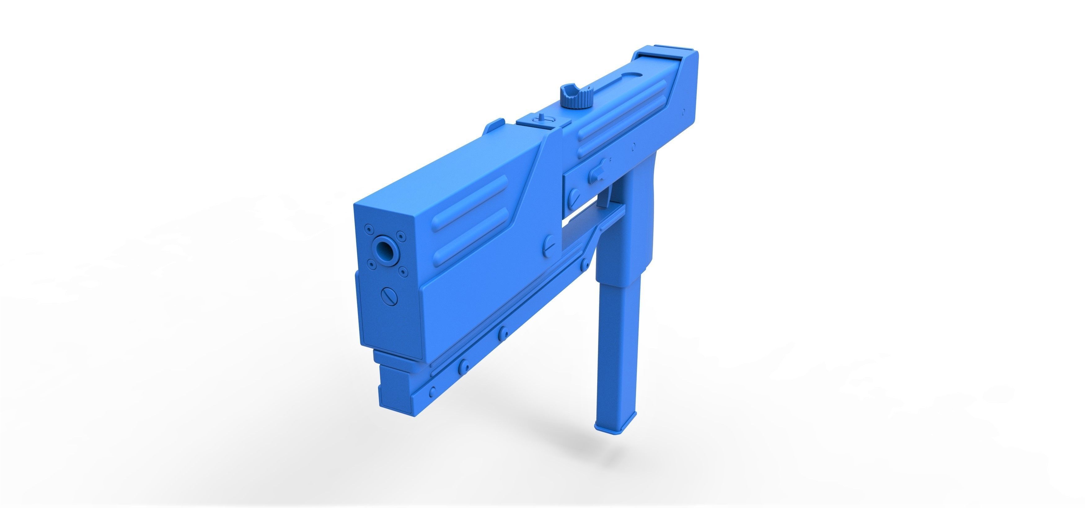 Submachine gun modified MAC-11 from the movie Blade 1998 3D model_18