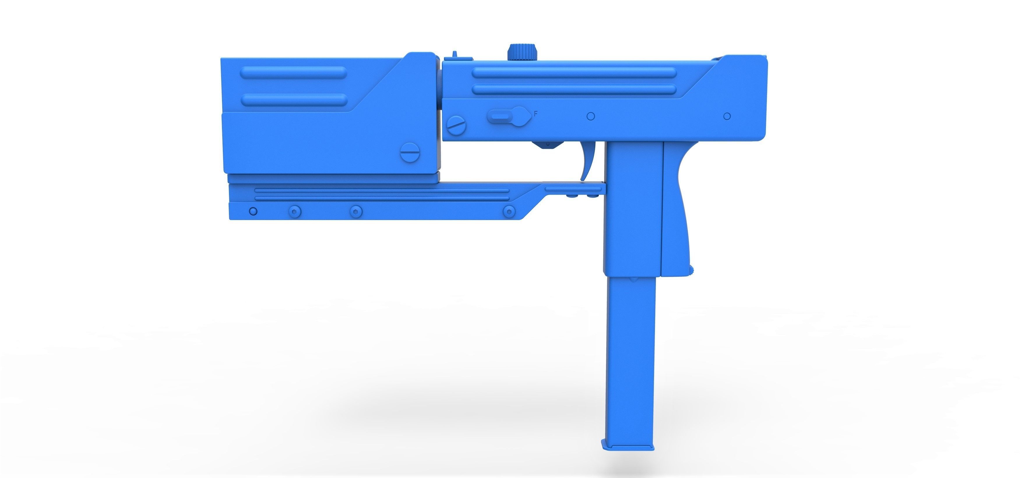Submachine gun modified MAC-11 from the movie Blade 1998 3D model_20