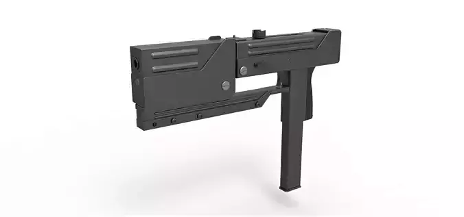 Submachine gun modified MAC-11 from the movie Blade 1998 3D model