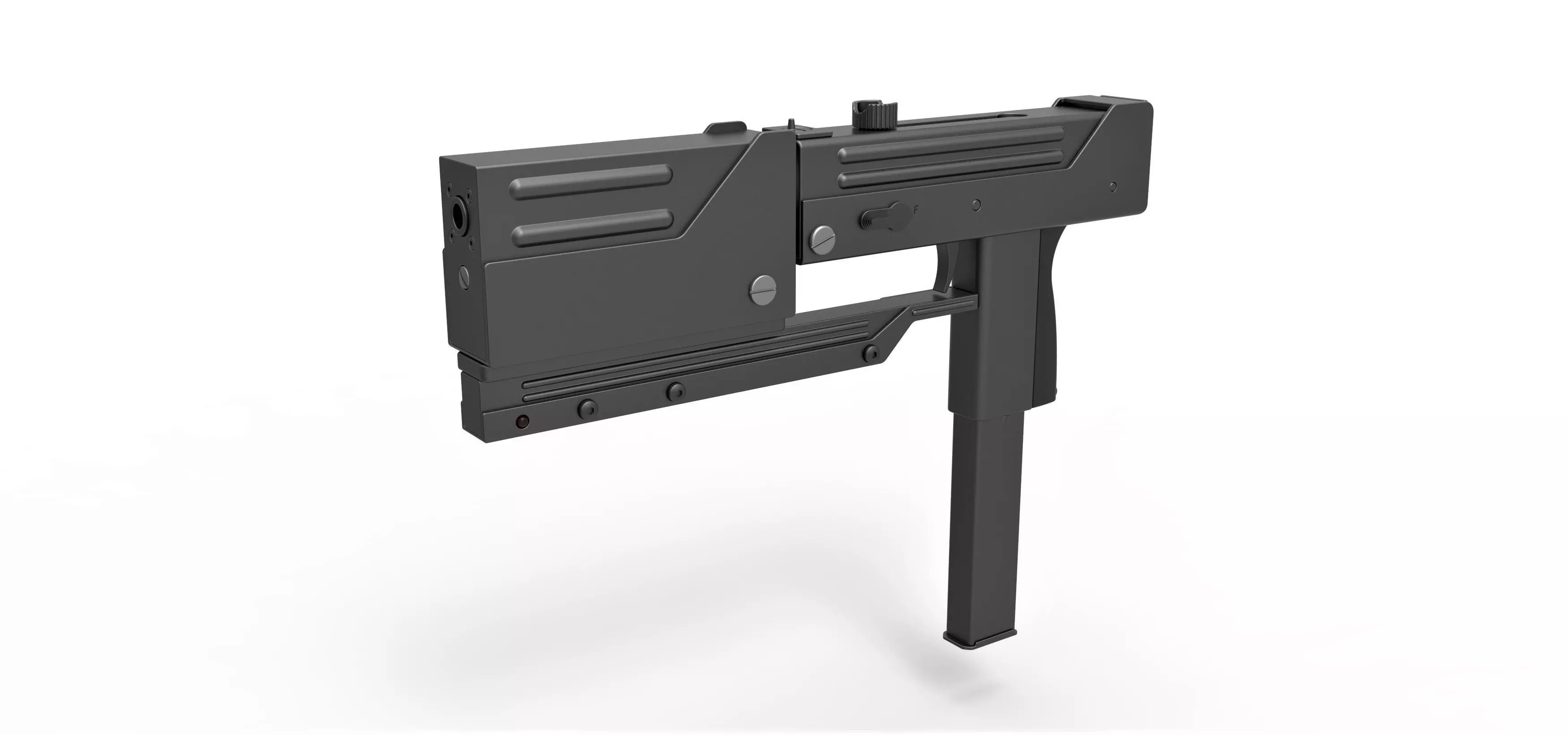 Submachine gun modified MAC-11 from the movie Blade 1998 3D model_0