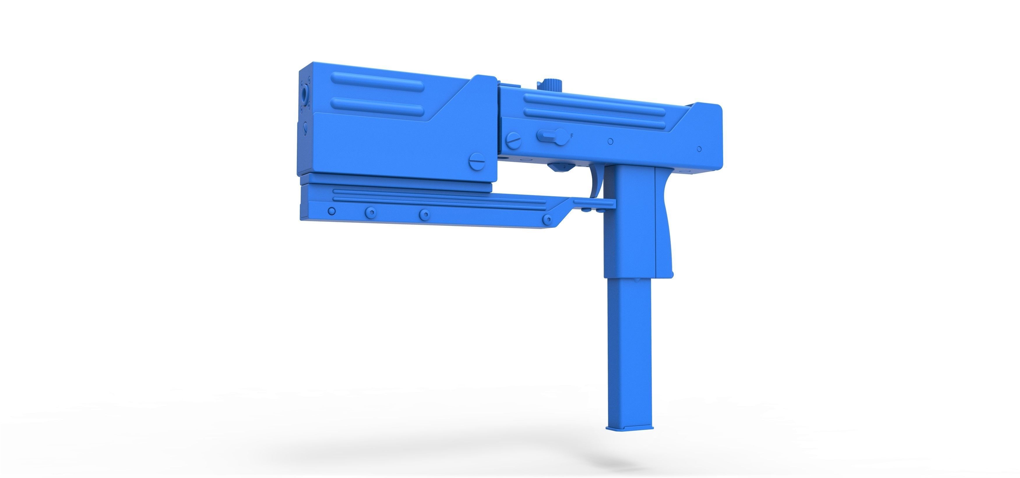 Submachine gun modified MAC-11 from the movie Blade 1998 3D model_17