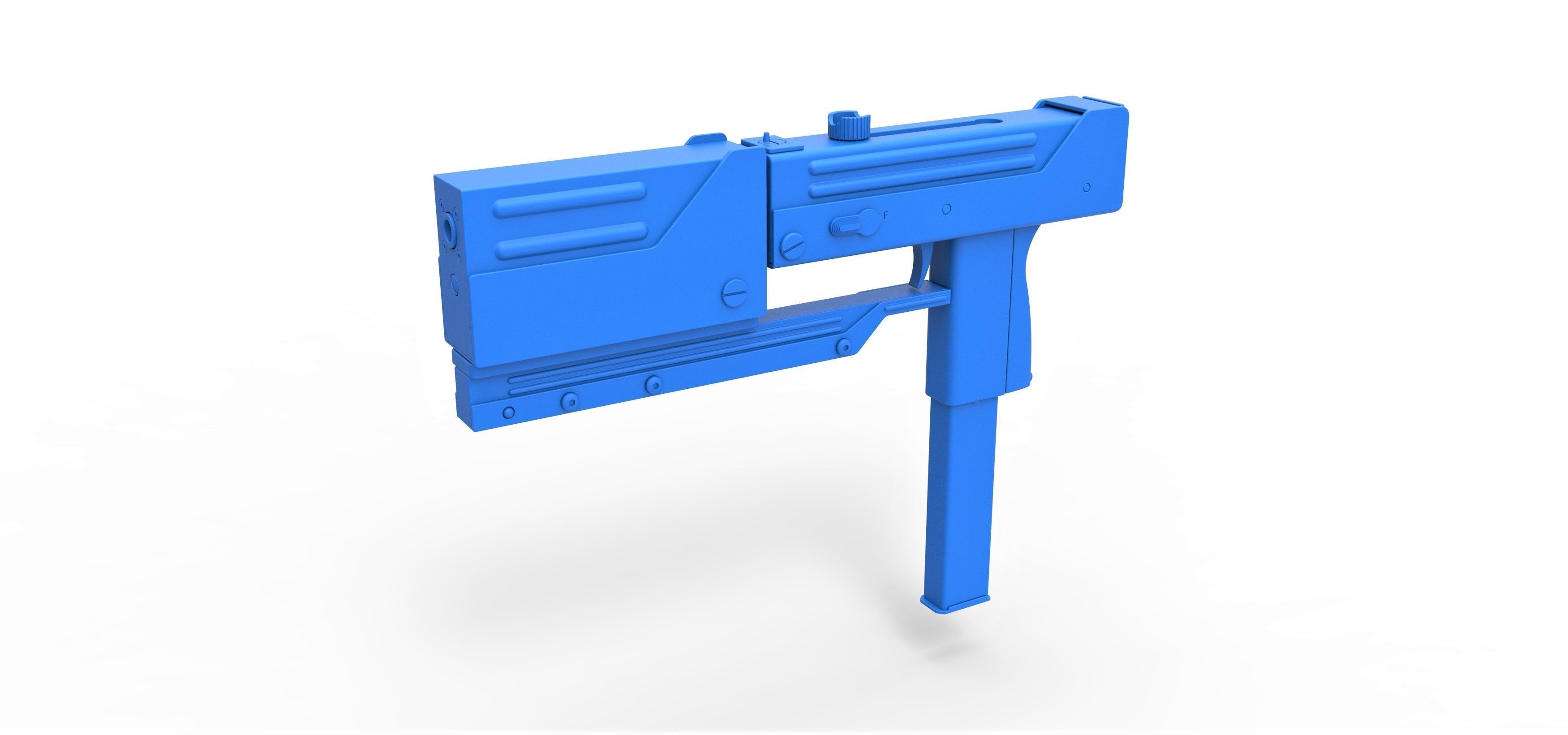 Submachine gun modified MAC-11 from the movie Blade 1998 3D model_16