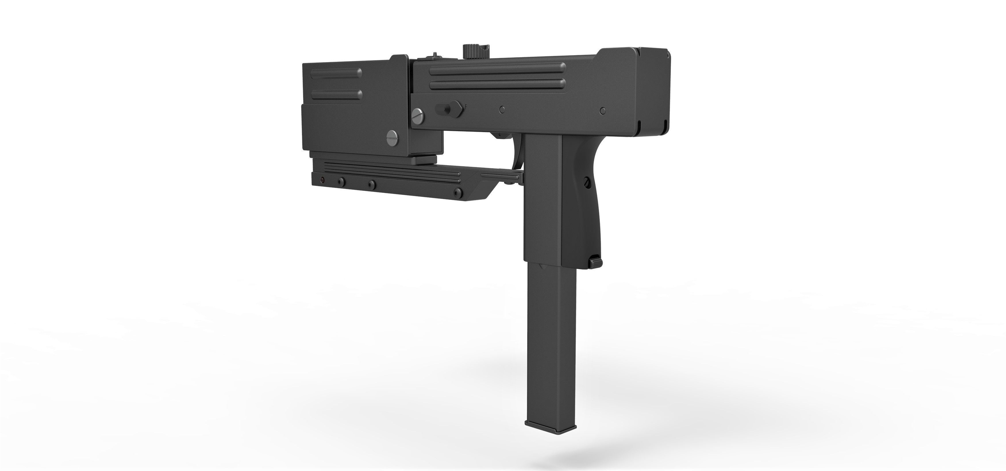 Submachine gun modified MAC-11 from the movie Blade 1998 3D model_10