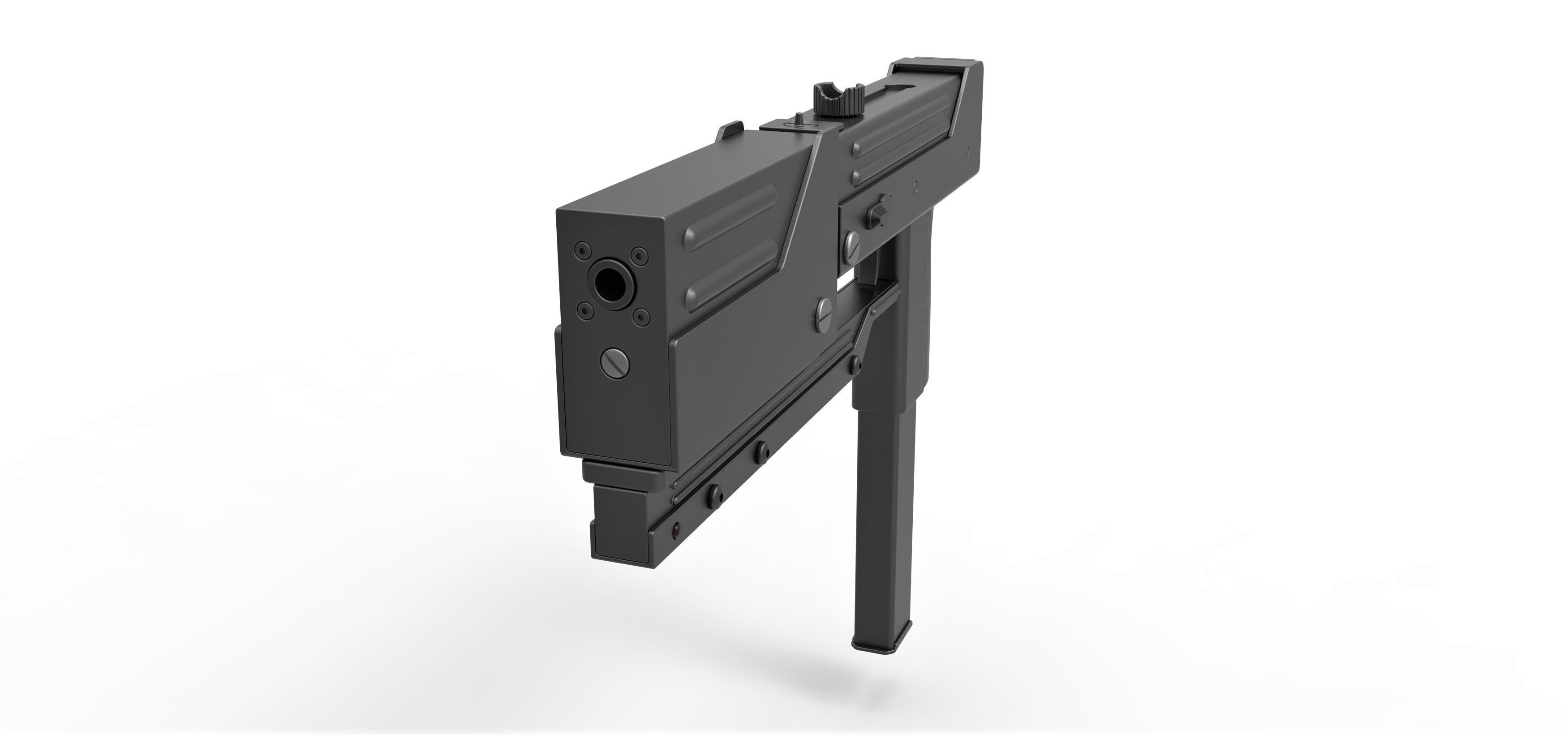 Submachine gun modified MAC-11 from the movie Blade 1998 3D model_4