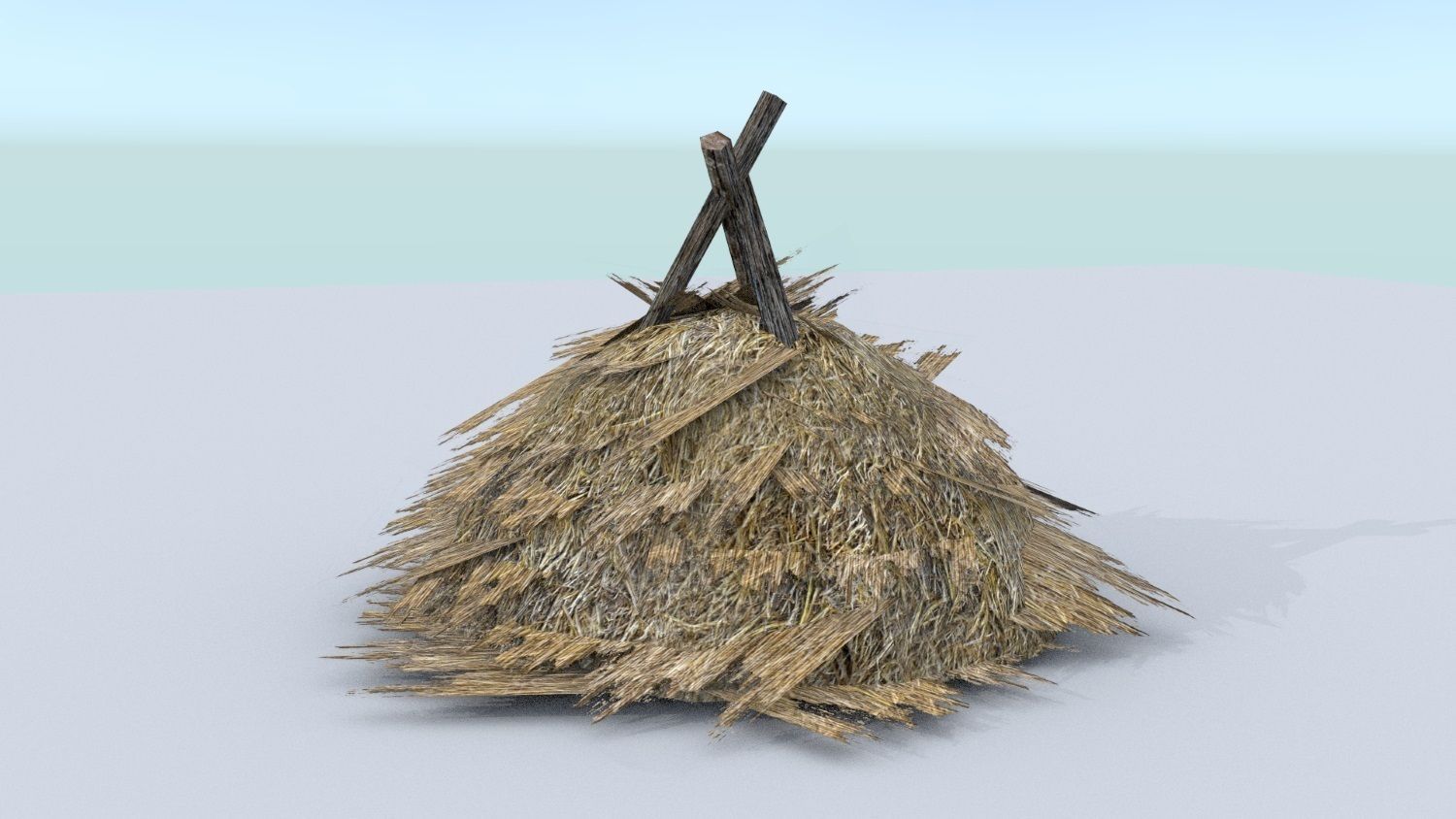 Hay Bales Pack Low-poly 3D model_1