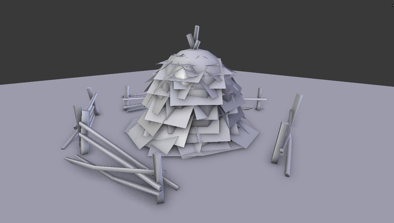 Hay Bales Pack Low-poly 3D model_12