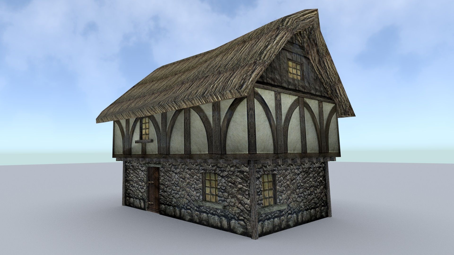 Medieval Farm Builder Low-poly 3D model_1