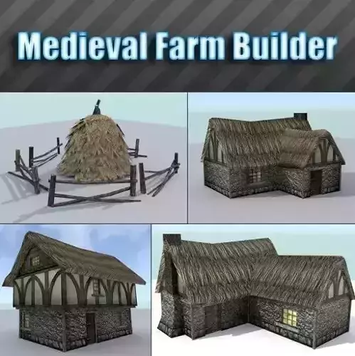 Medieval Farm Builder Low-poly 3D model