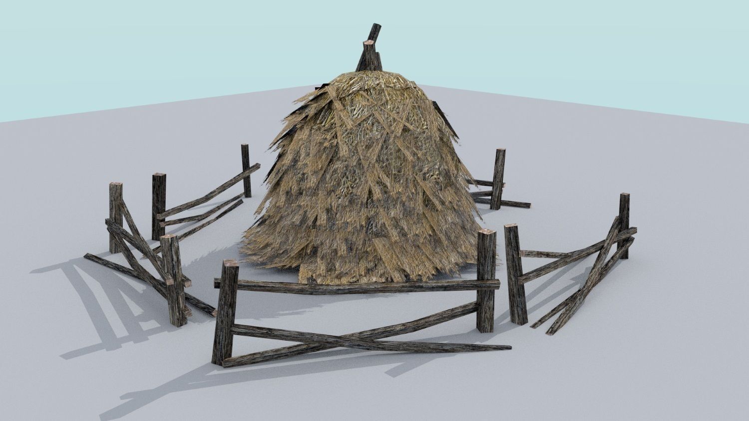 Medieval Farm Builder Low-poly 3D model_24
