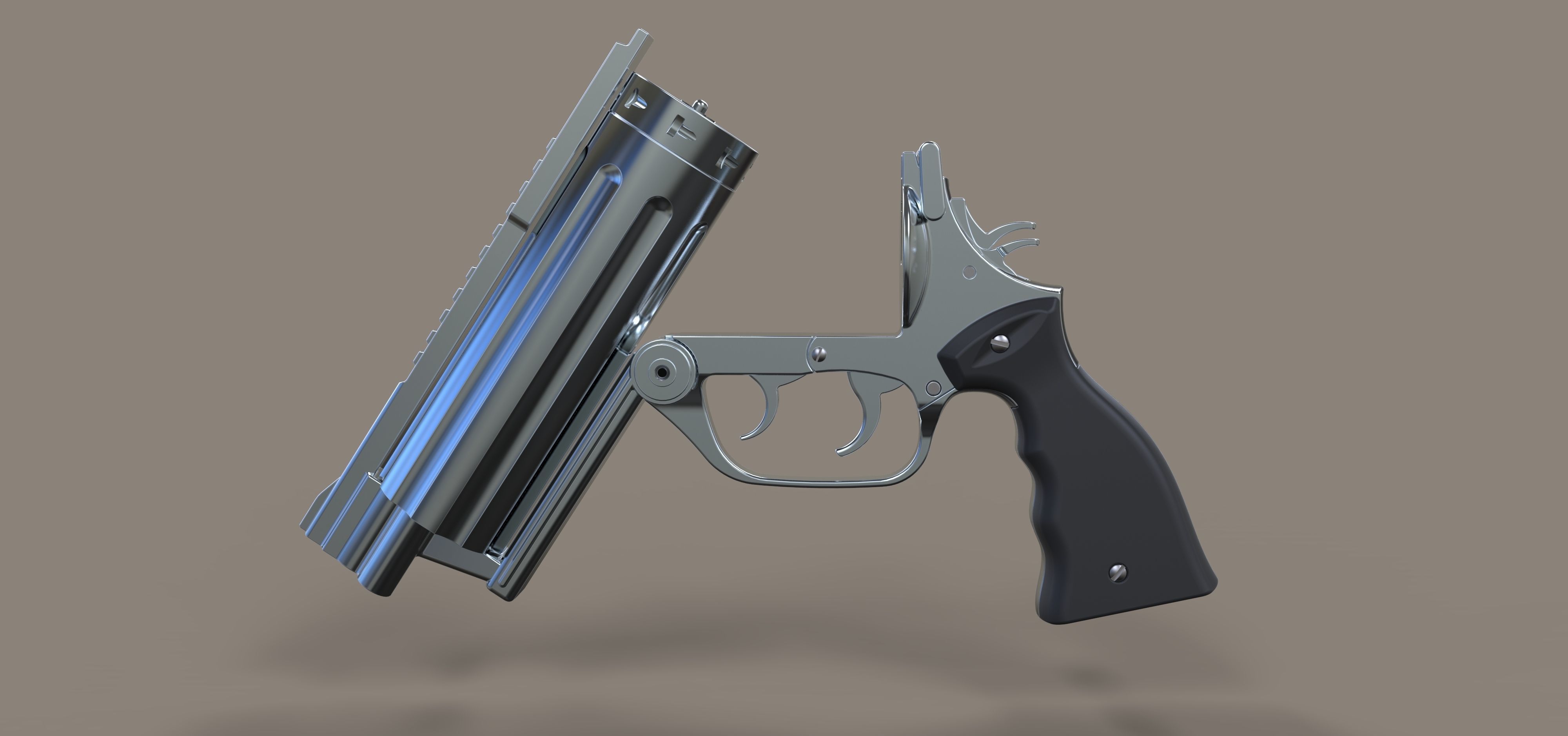 Revolver from the movie Rest In Peace Department 3D model_14
