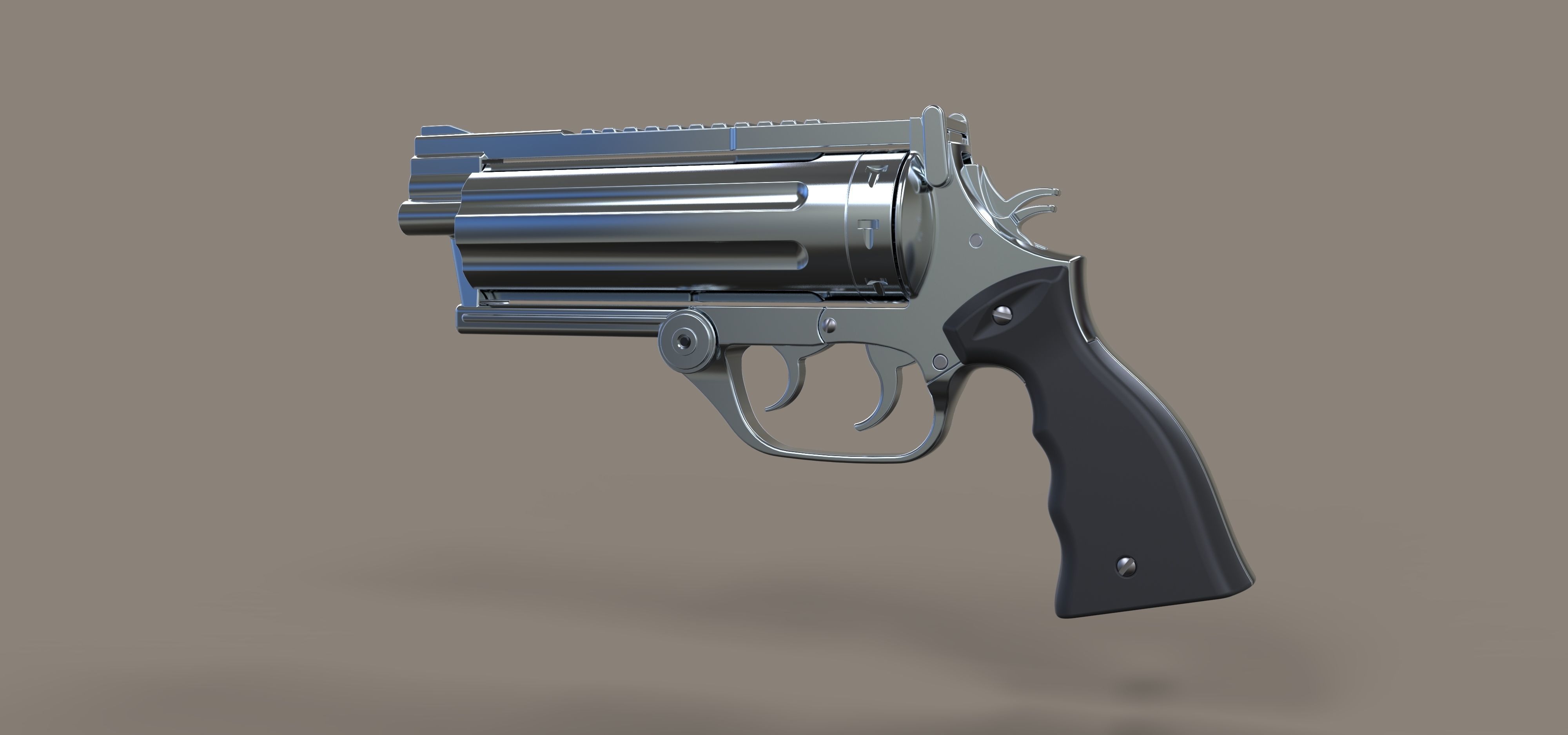 Revolver from the movie Rest In Peace Department 3D model_11