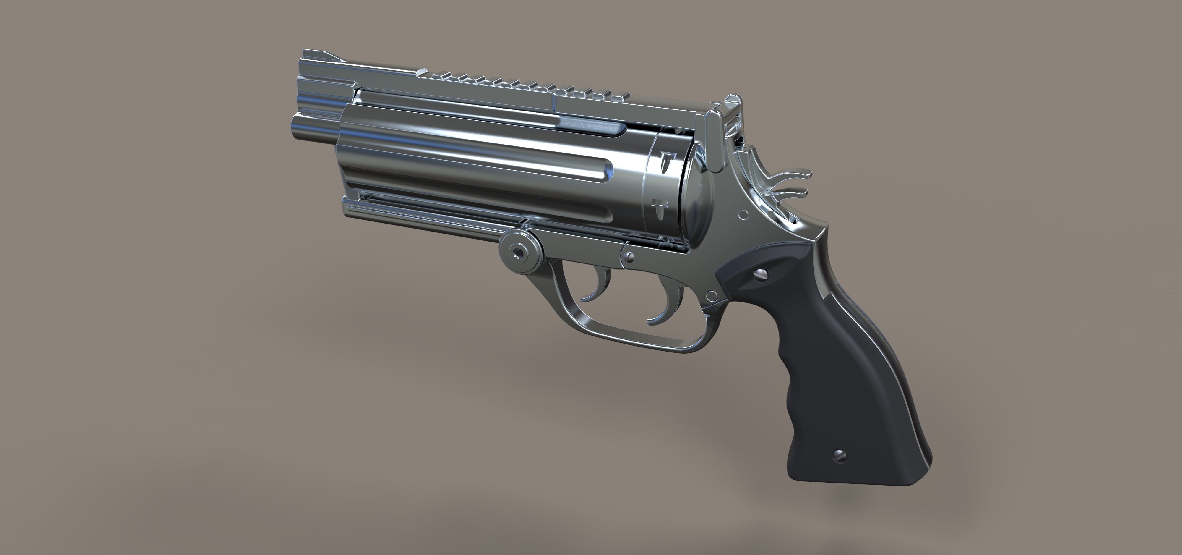 Revolver from the movie Rest In Peace Department 3D model_10