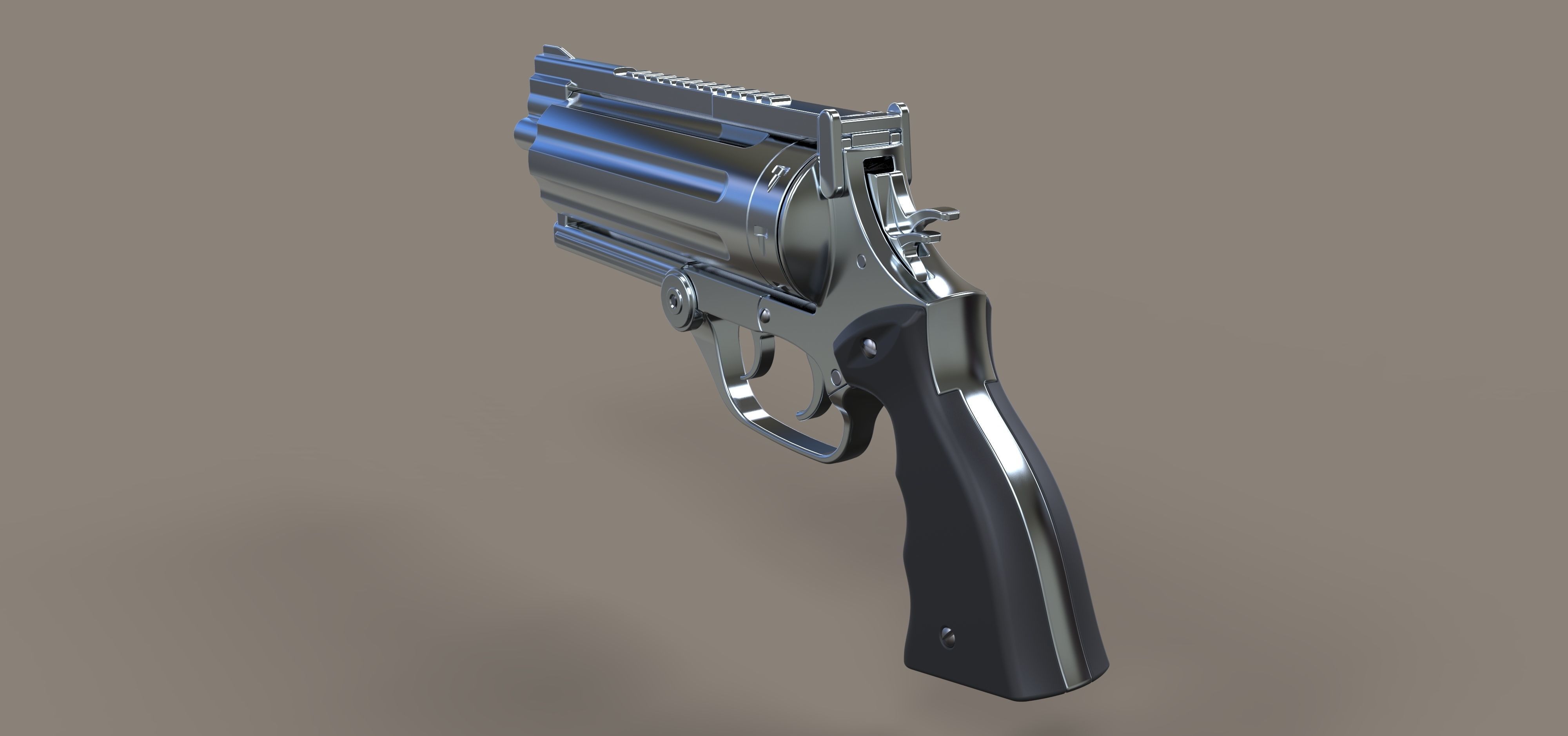 Revolver from the movie Rest In Peace Department 3D model_12