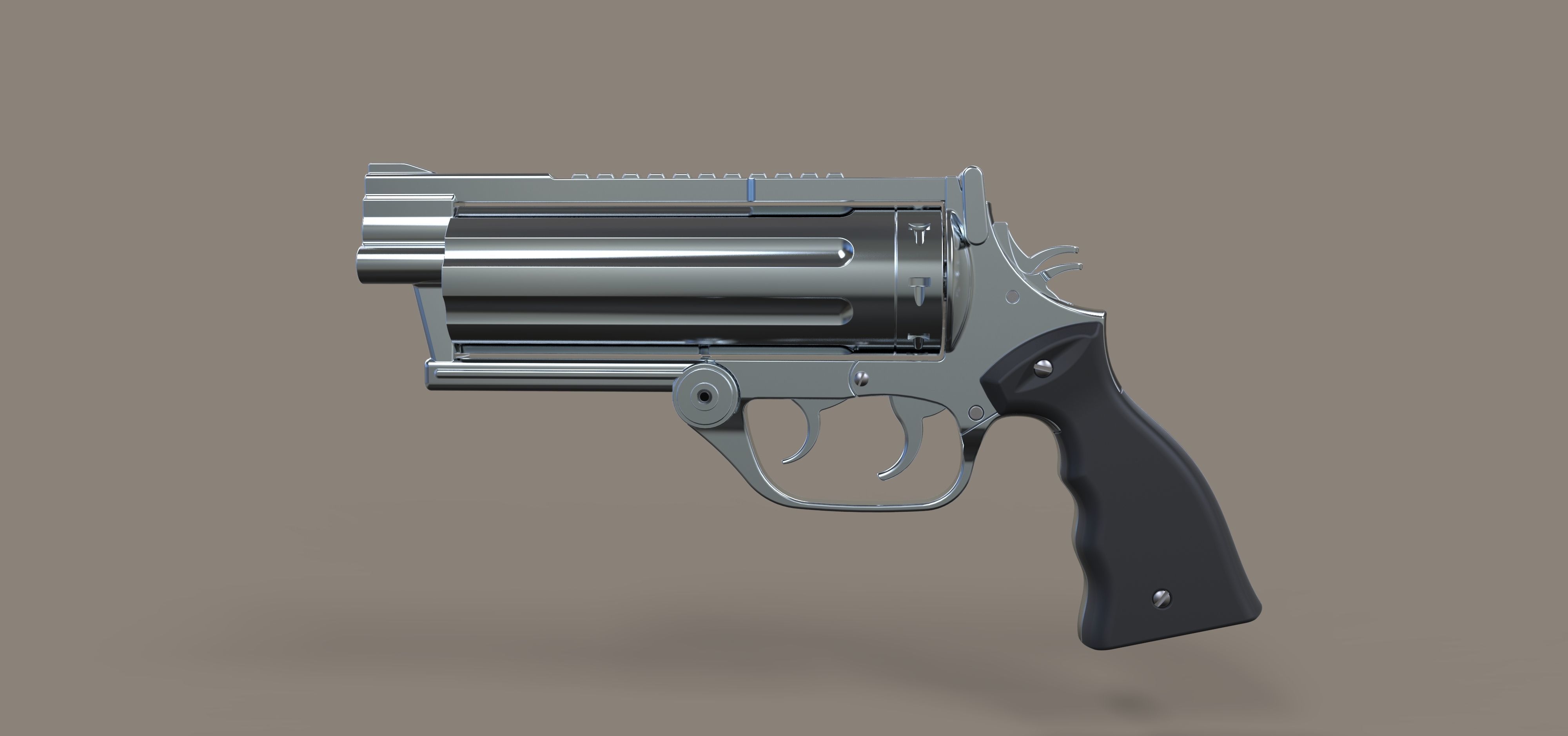 Revolver from the movie Rest In Peace Department 3D model_7
