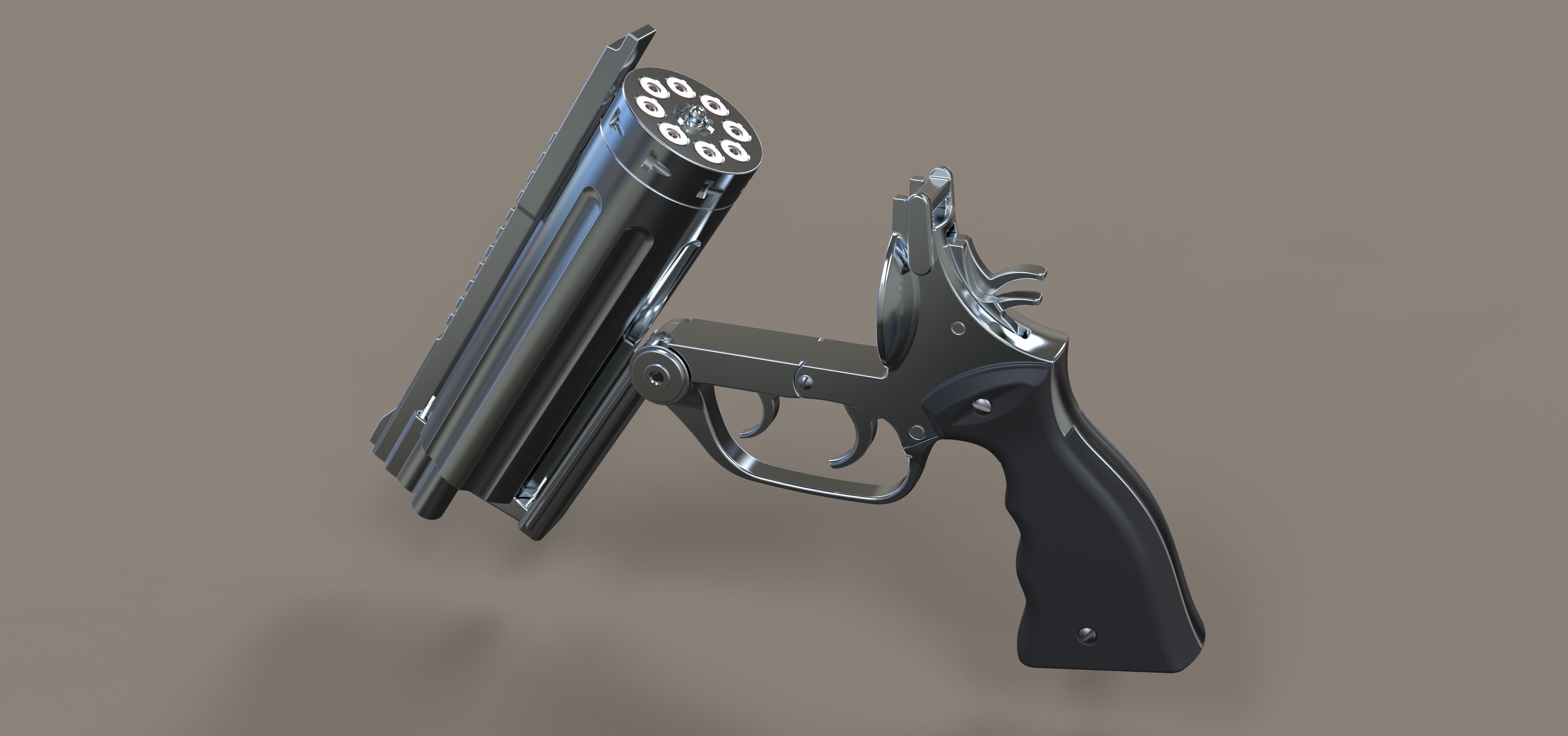 Revolver from the movie Rest In Peace Department 3D model_16