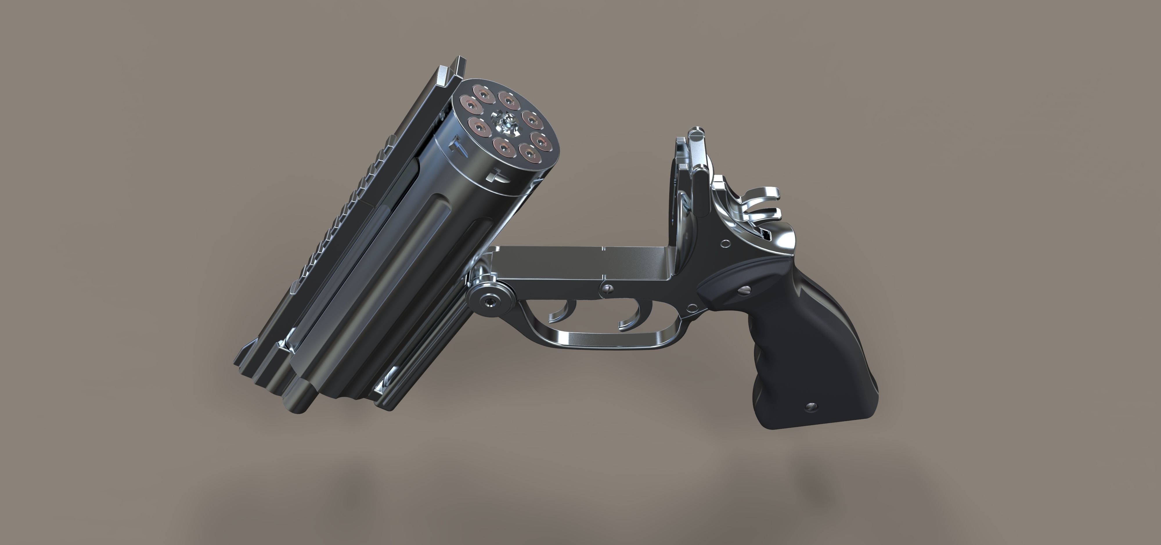 Revolver from the movie Rest In Peace Department 3D model_15