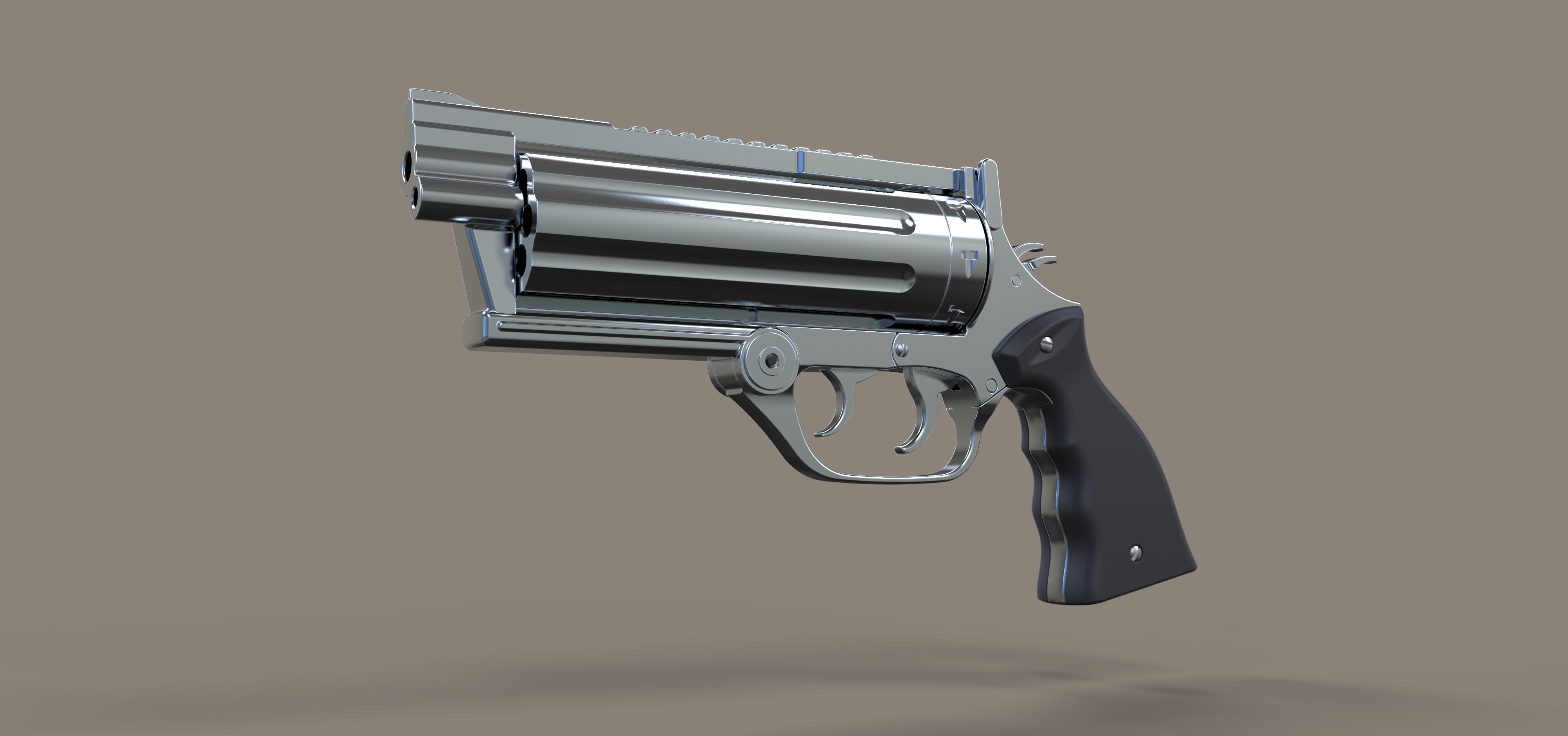 Revolver from the movie Rest In Peace Department 3D model_2