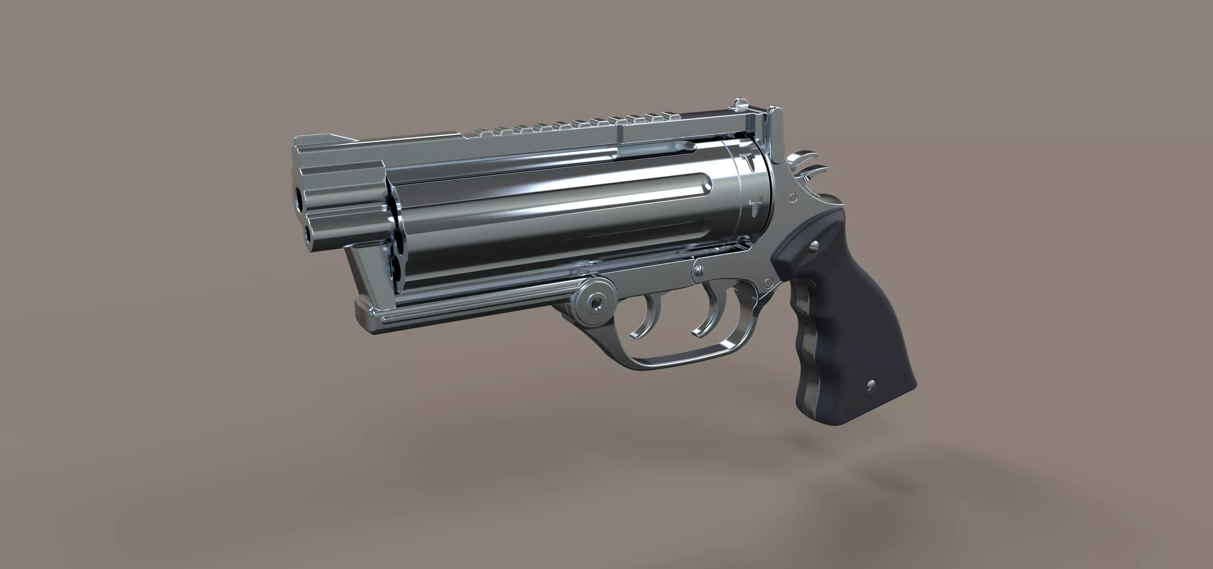 Revolver from the movie Rest In Peace Department 3D model_0