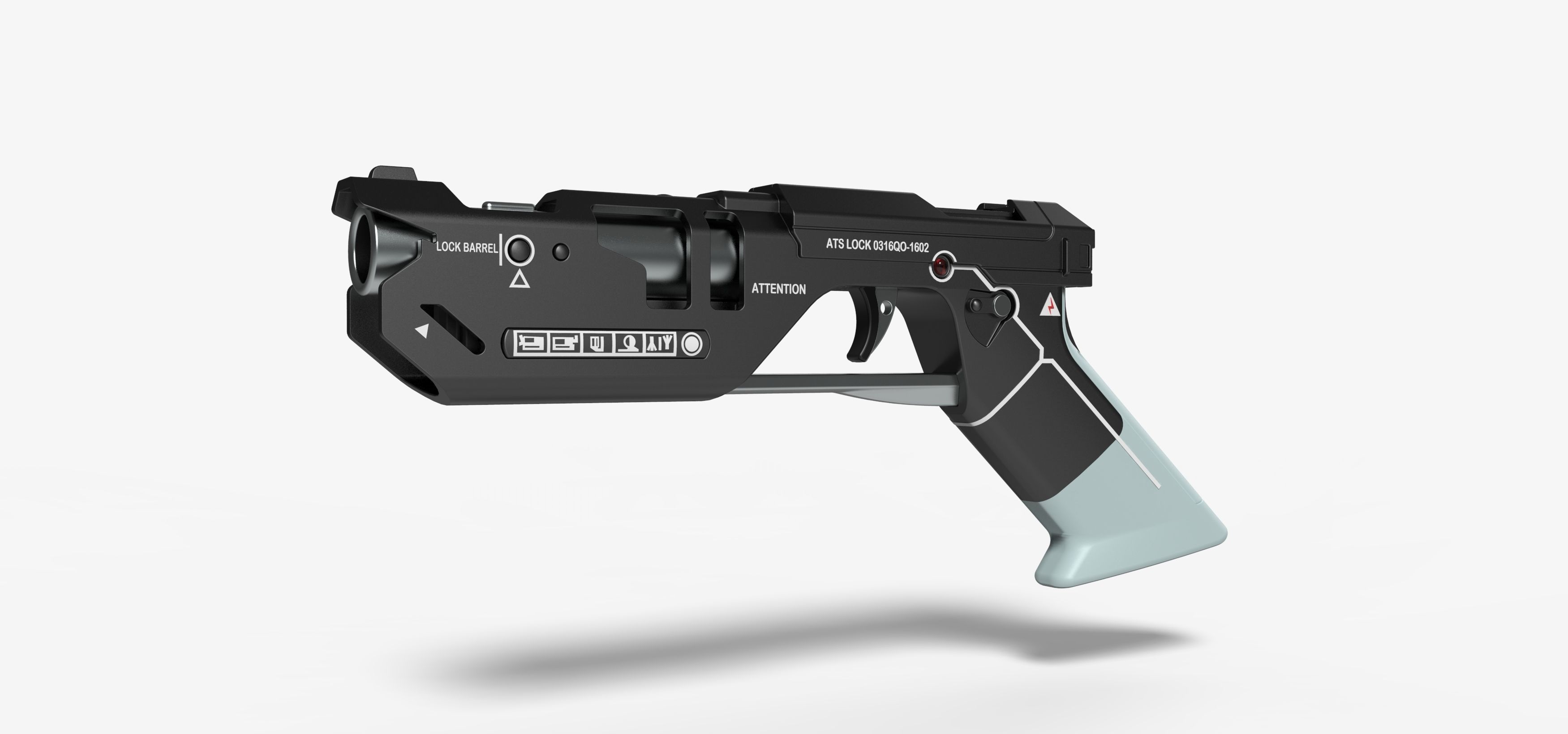 Pistol from the movie Oblivion 2013 3D model_2