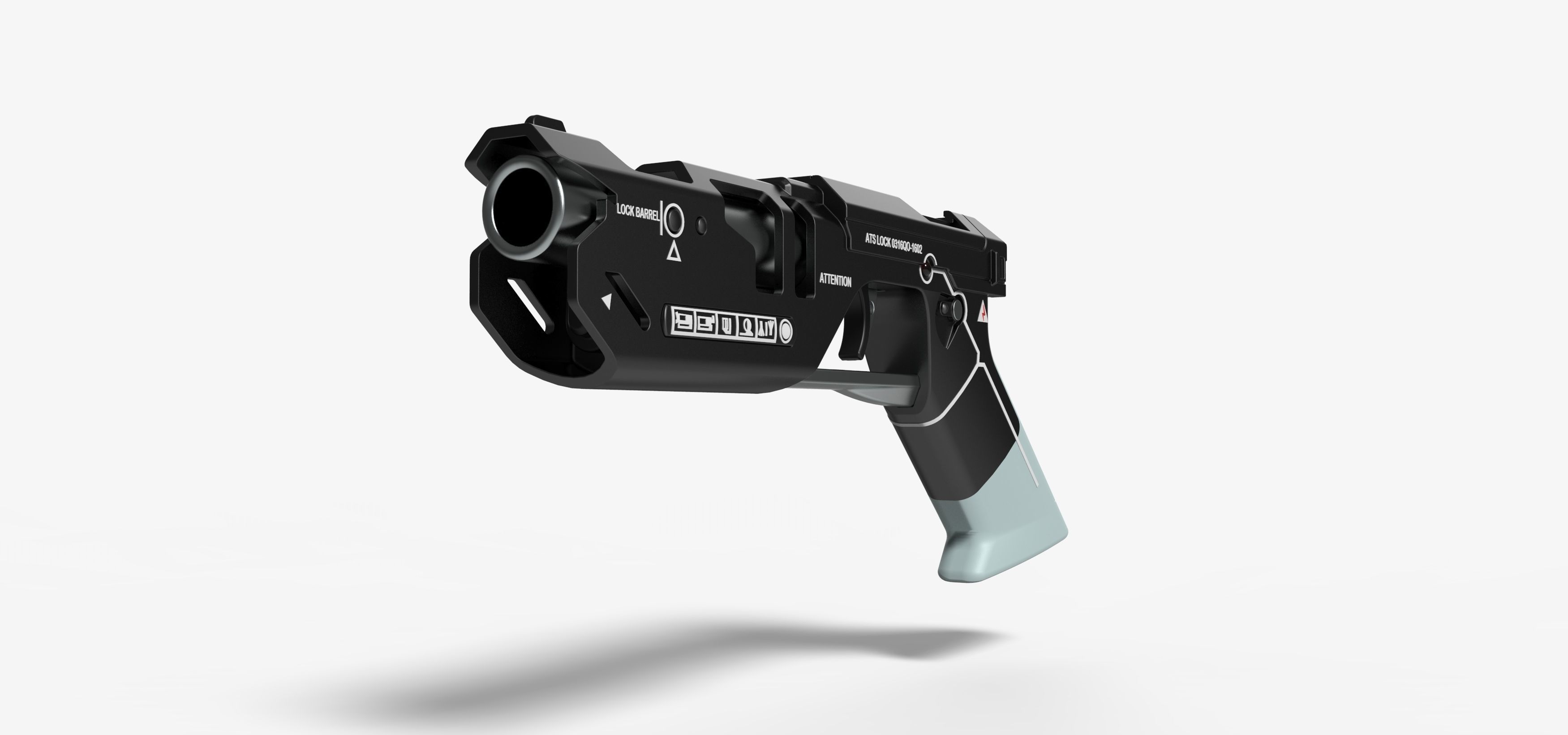 Pistol from the movie Oblivion 2013 3D model_4