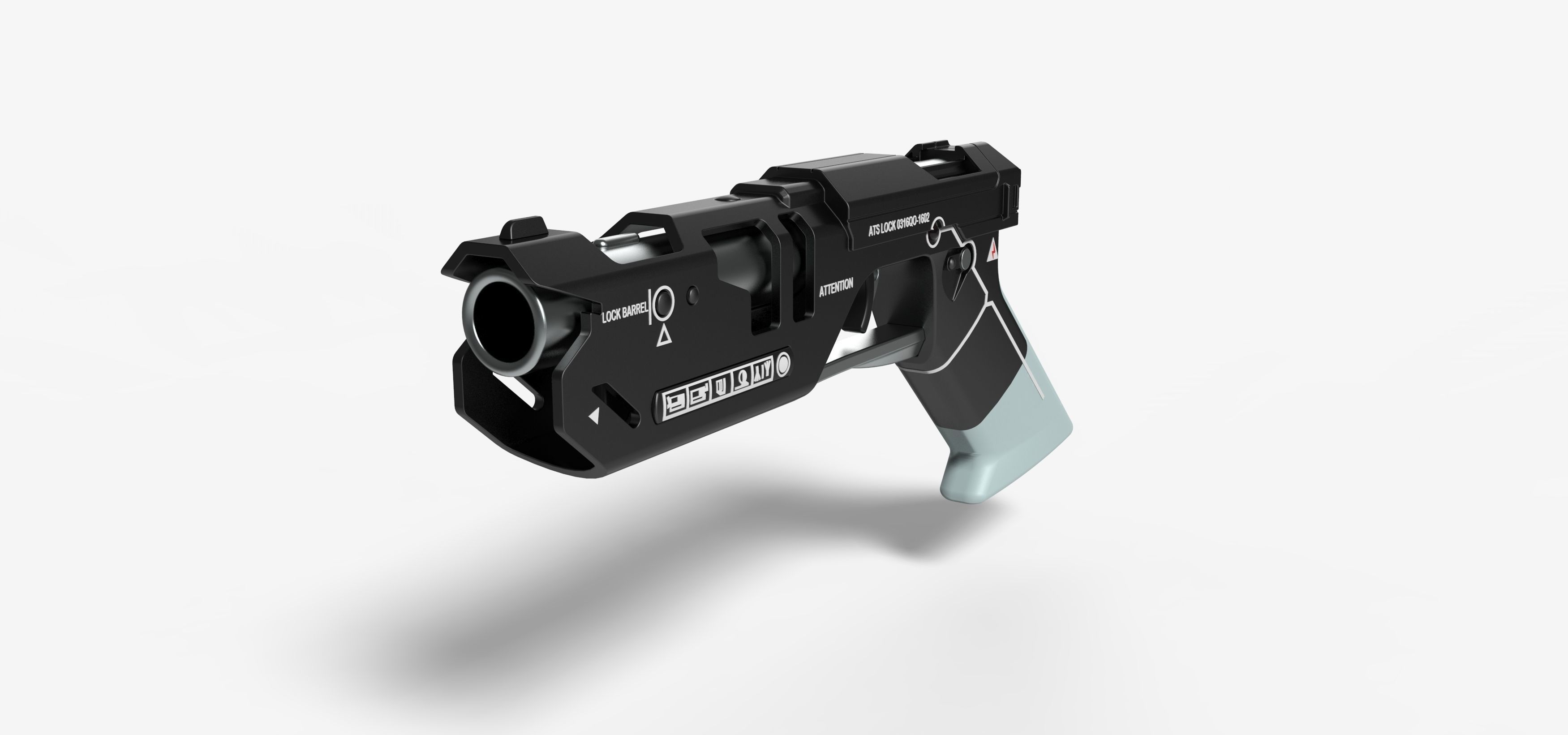 Pistol from the movie Oblivion 2013 3D model_3