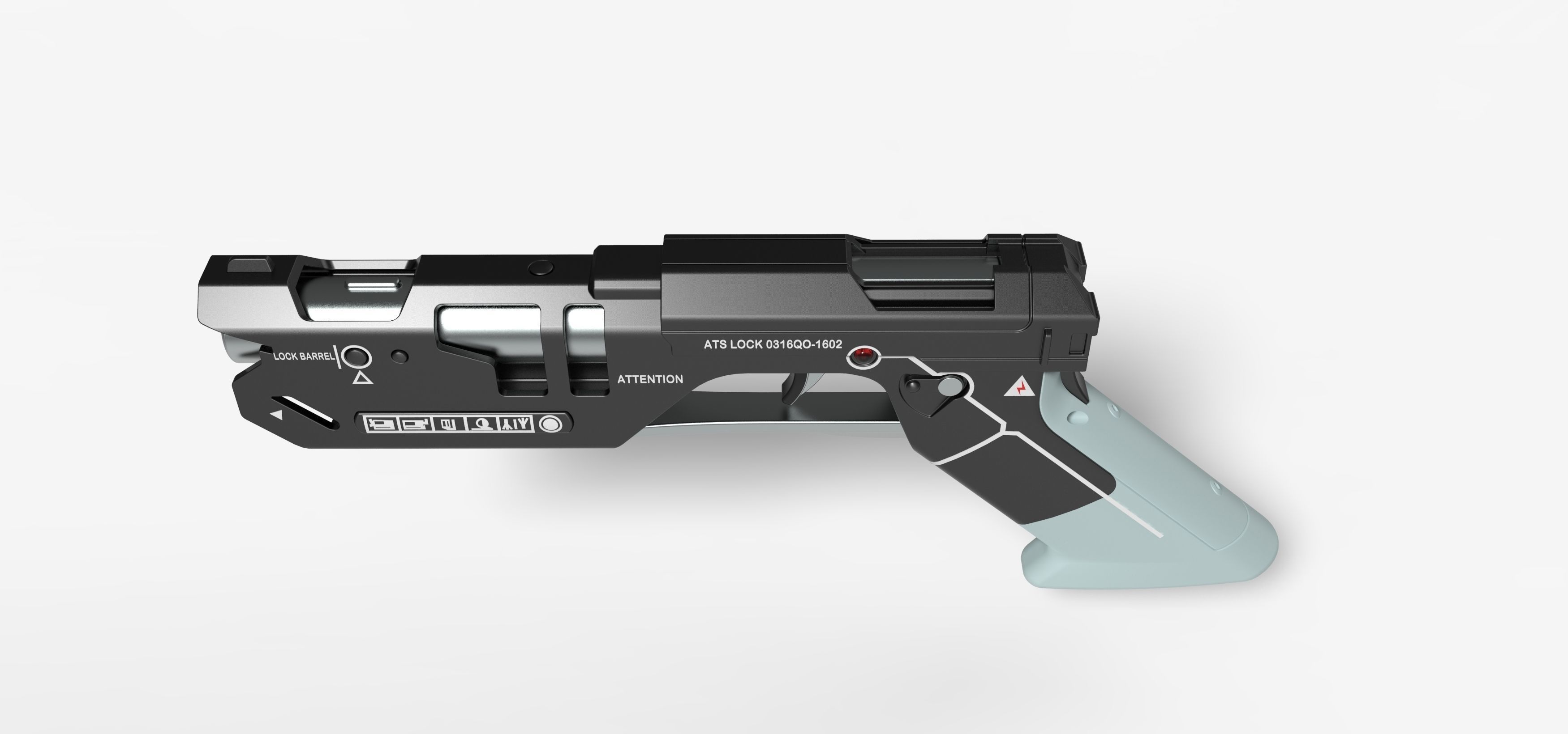 Pistol from the movie Oblivion 2013 3D model_7