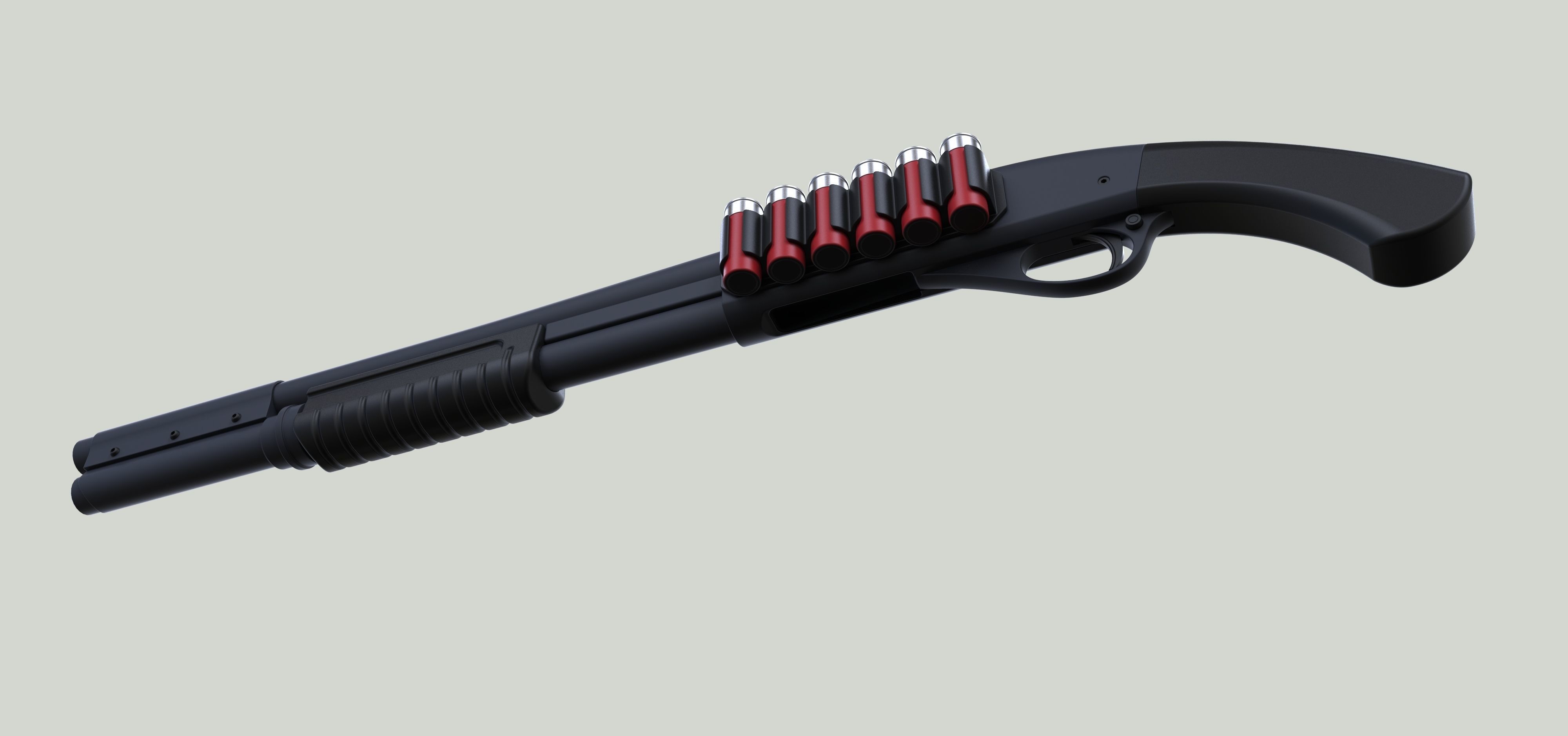 Shotgun gun 3D model_17